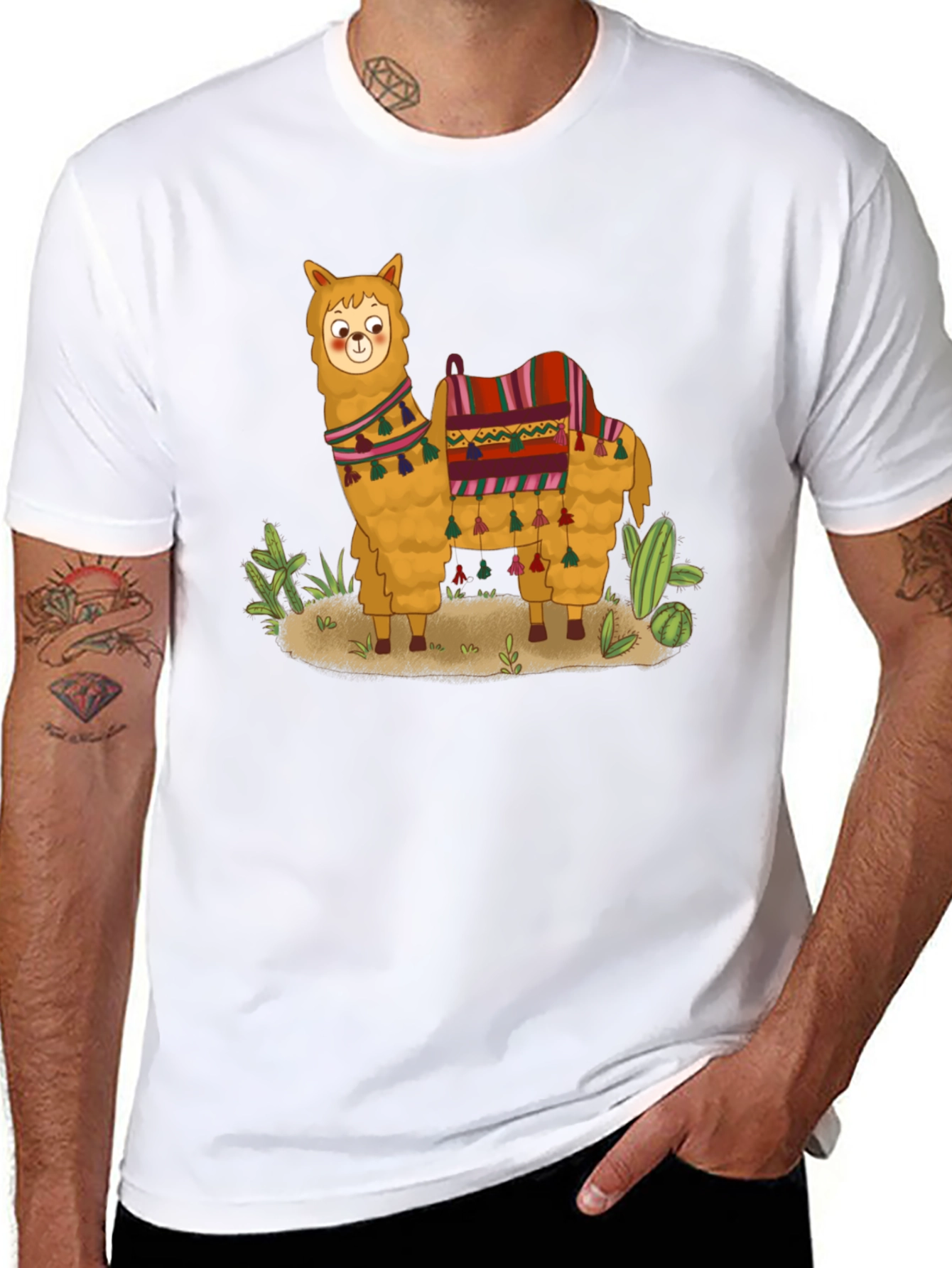 Llama Graphic Tee - Fun Desert Style