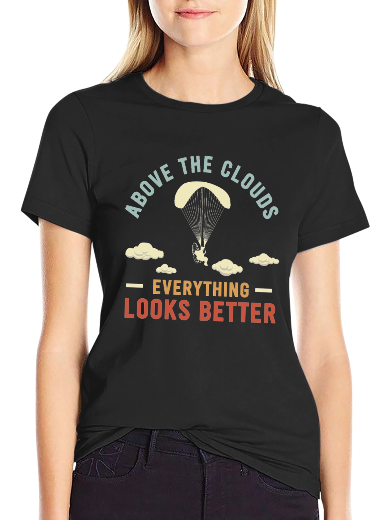 Above the Clouds T-Shirt - Skydiving Design
