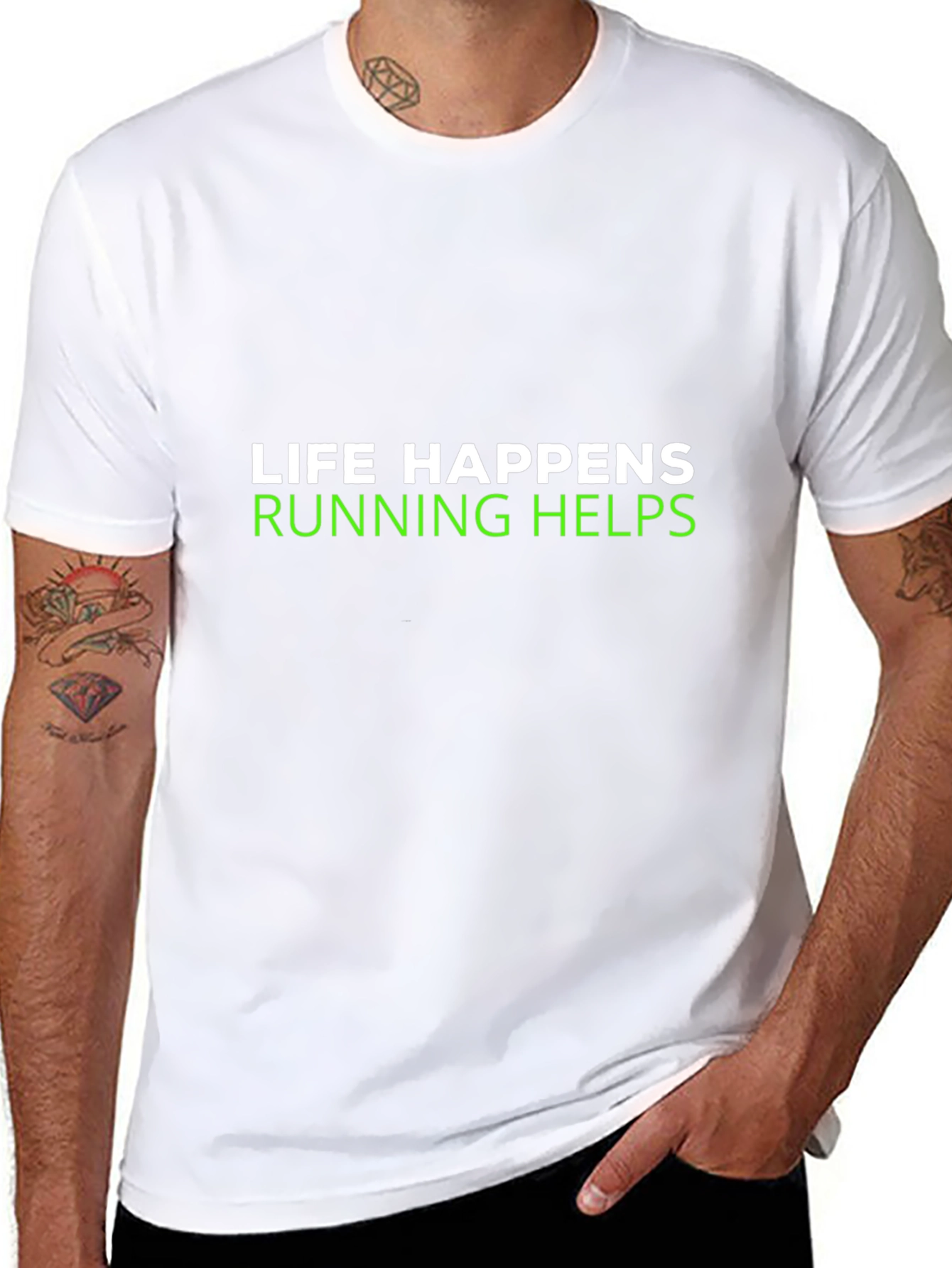 Life Happens Running Helps Graphic Tee