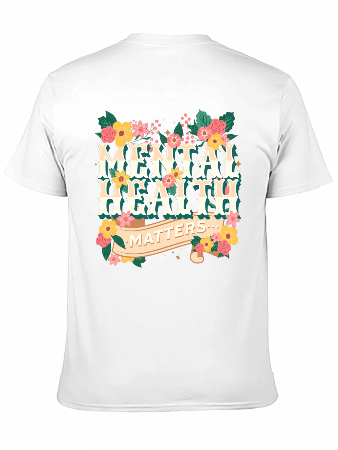 Mental Health Matters Floral Graphic T-Shirt