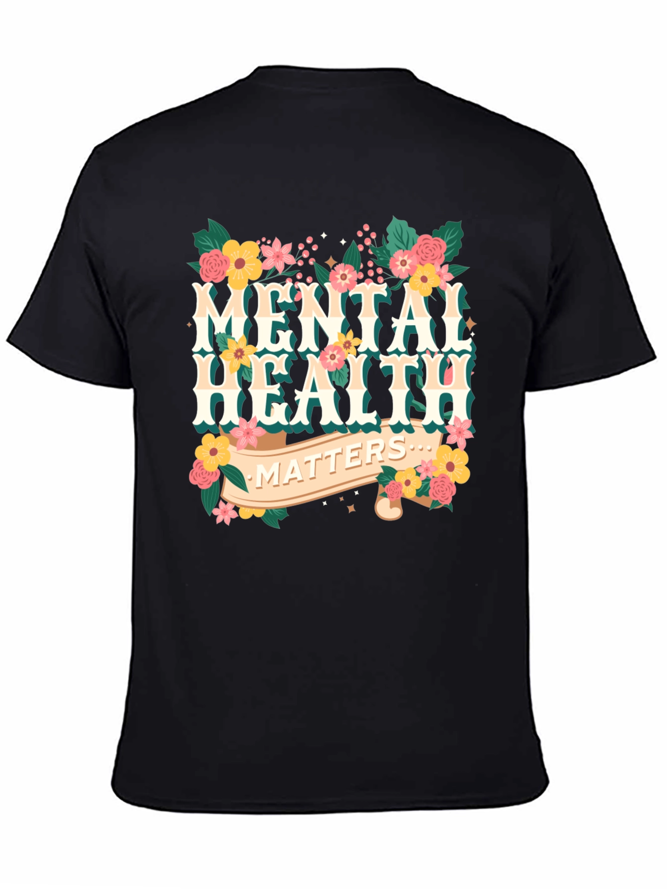 Mental Health Matters Floral Graphic T-Shirt