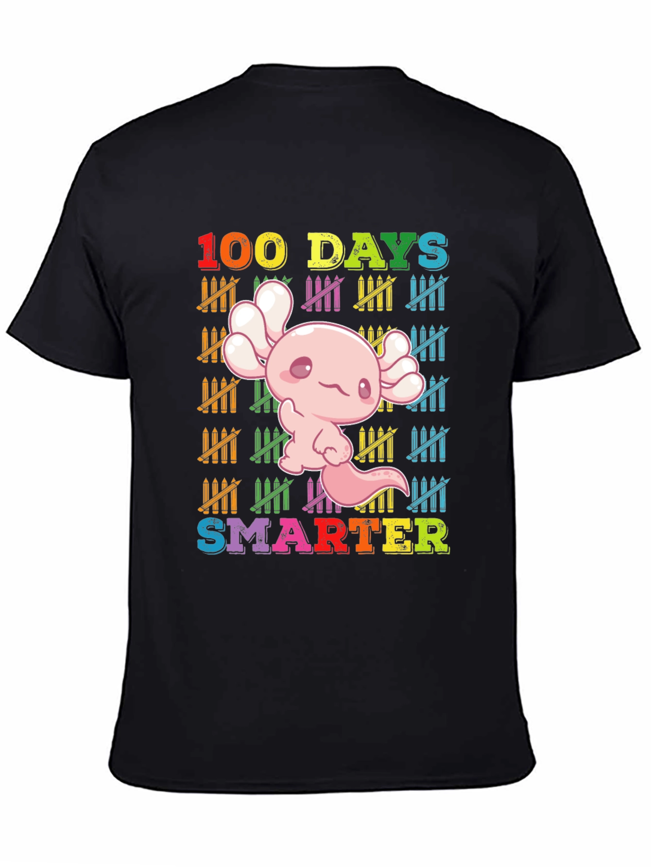 100 Days Smarter Axolotl T-Shirt