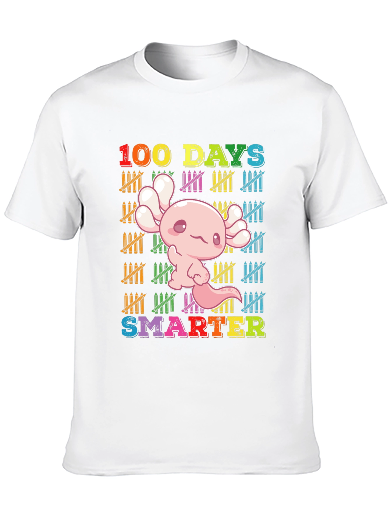 100 Days Smarter Axolotl T-Shirt