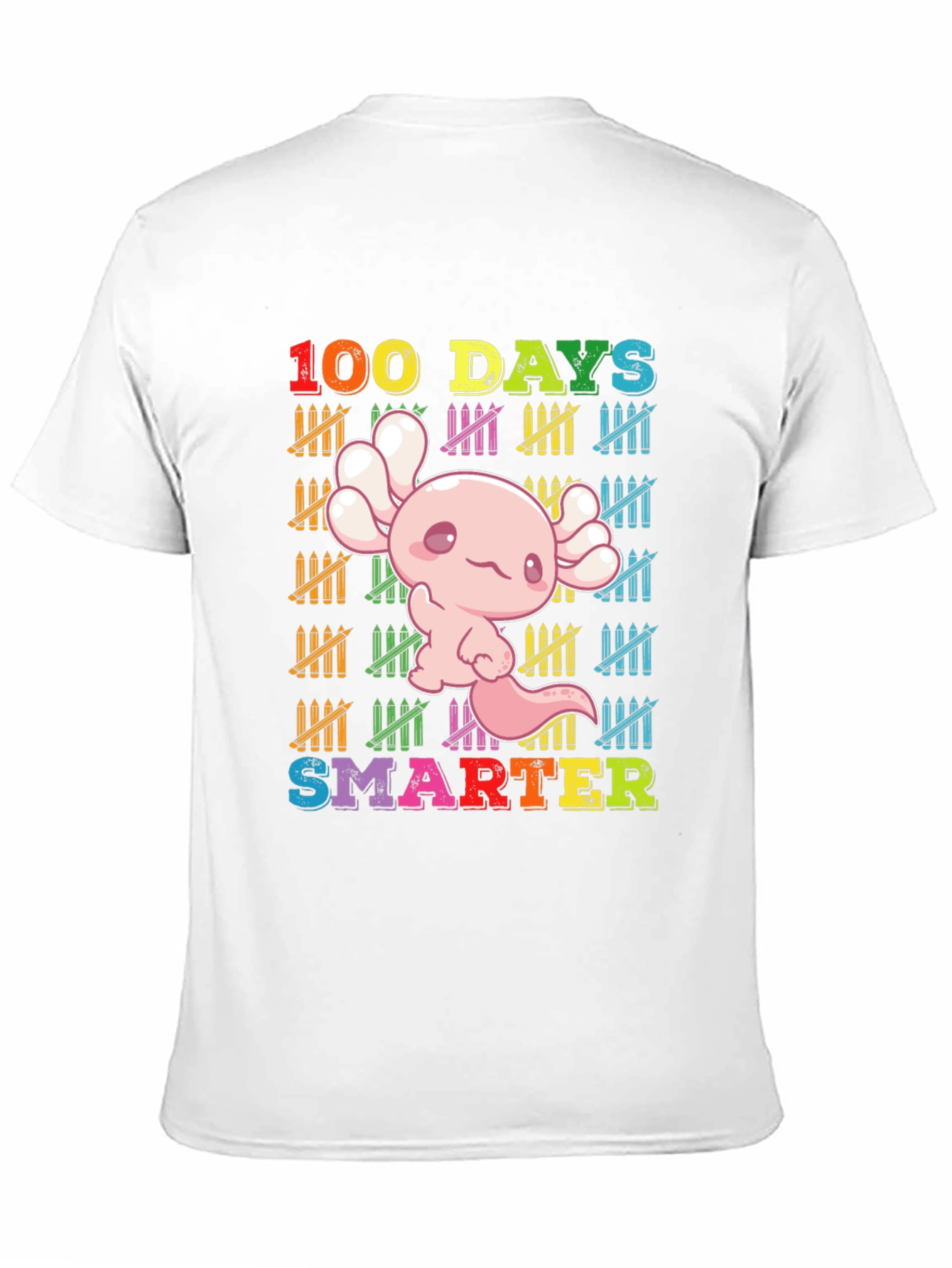 100 Days Smarter Axolotl T-Shirt