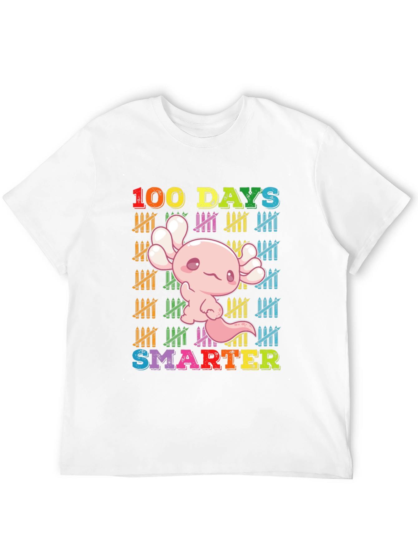 100 Days Smarter Axolotl T-Shirt