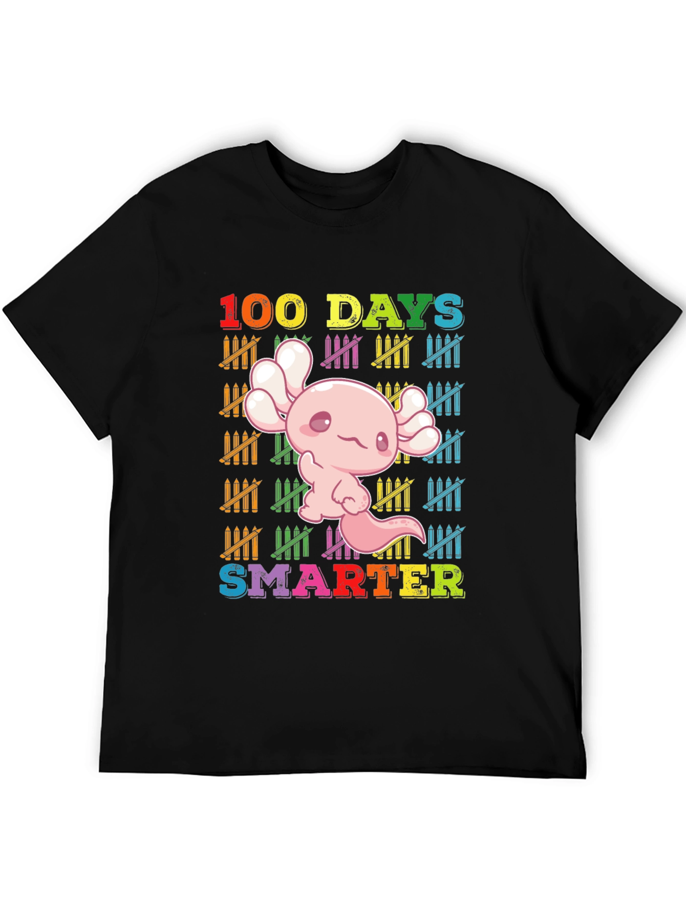 100 Days Smarter Axolotl T-Shirt