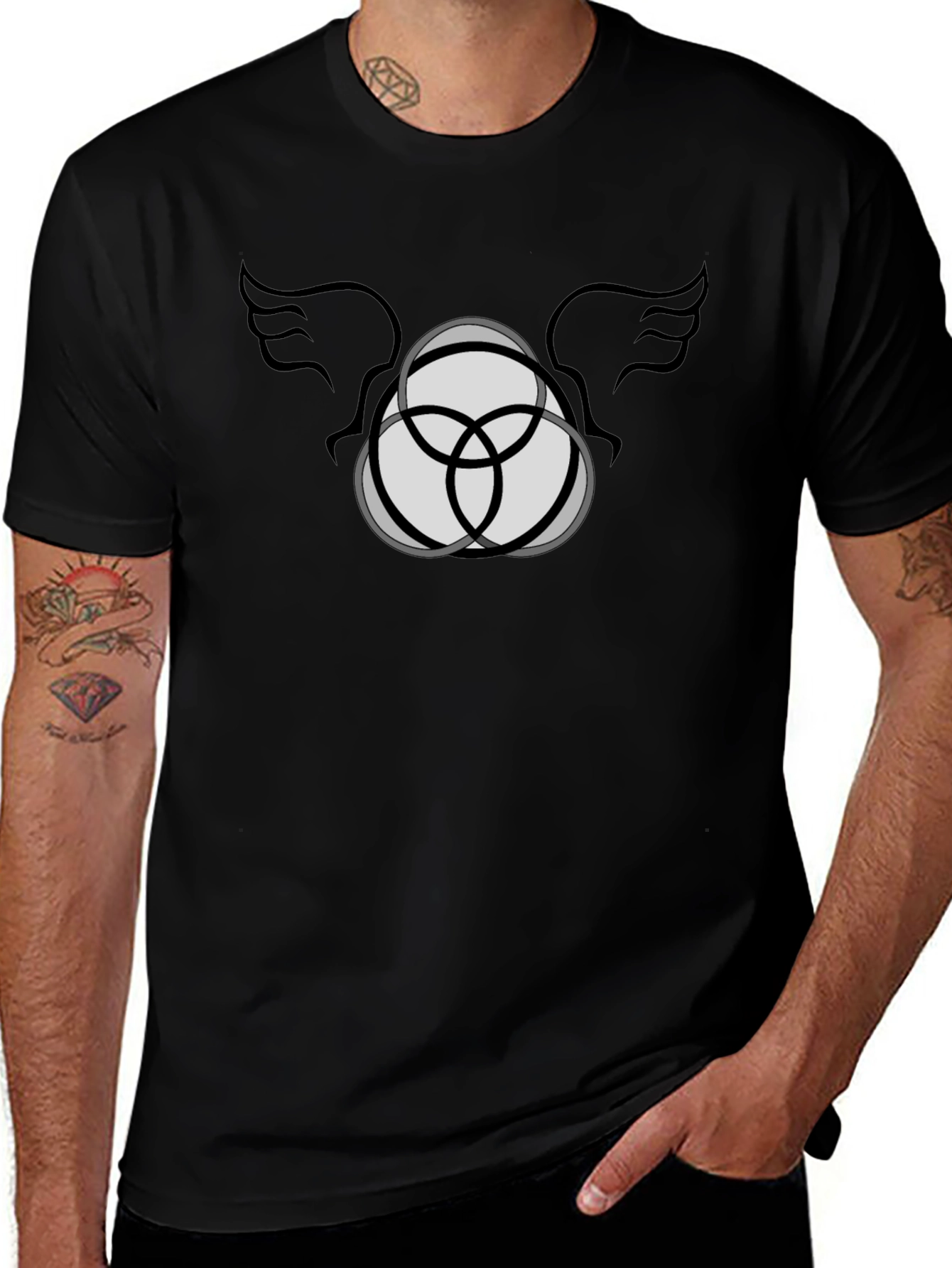 Abstract Wings T-Shirt - Modern Graphic Tee