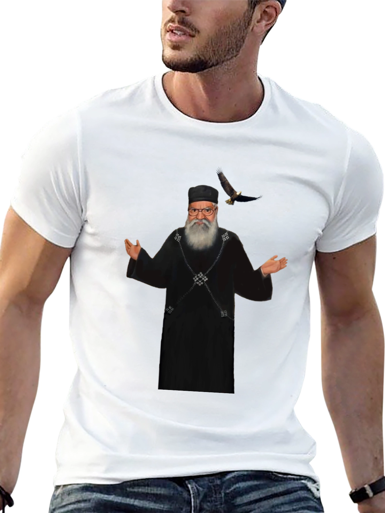 Black T-Shirt with Unique Graphic Print