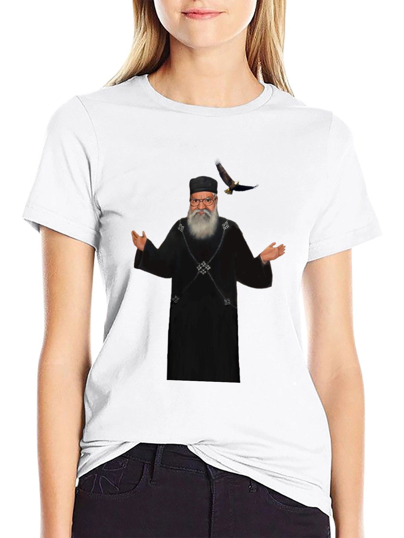 Black T-Shirt with Unique Graphic Print