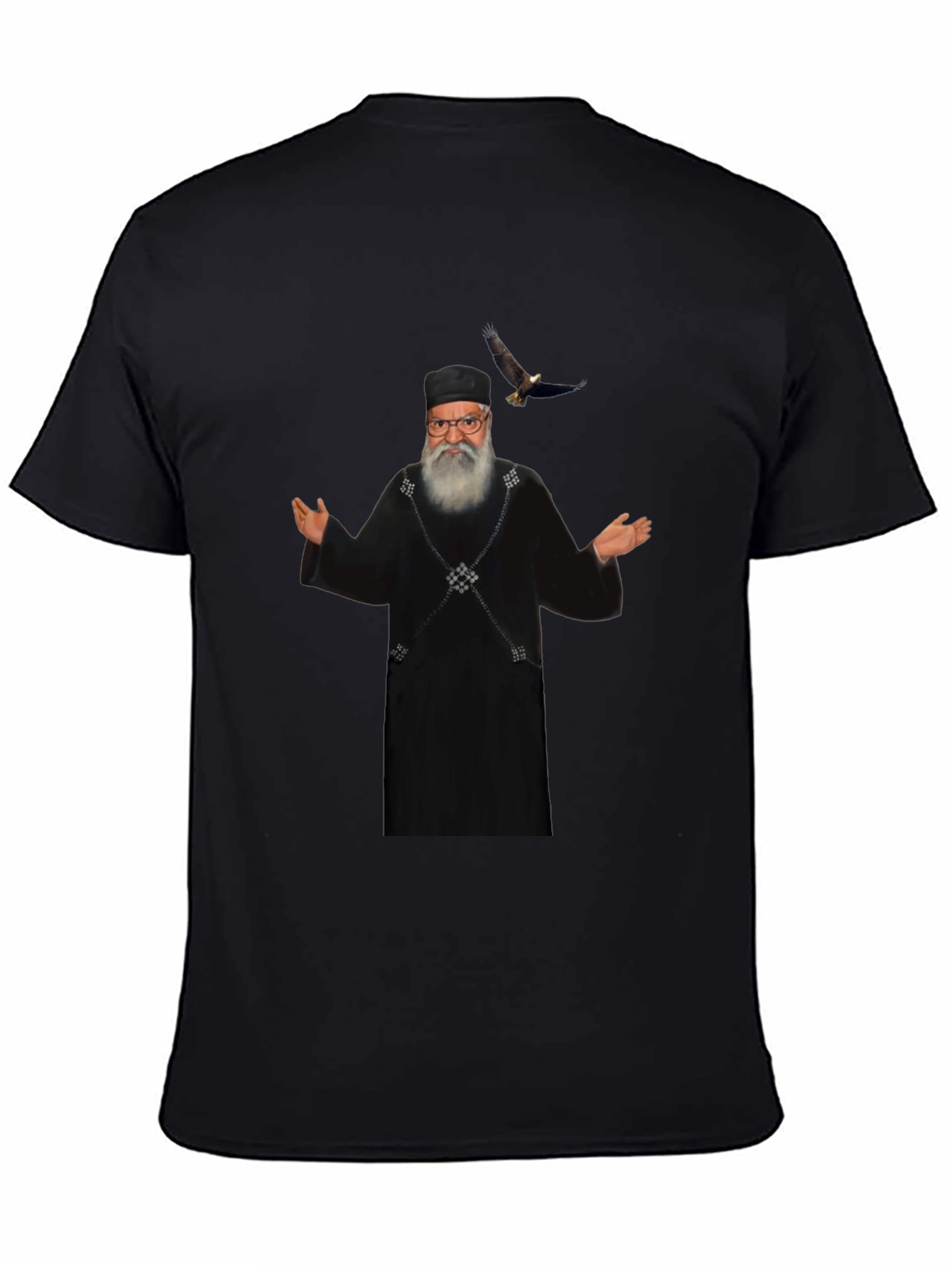 Black T-Shirt with Unique Graphic Print