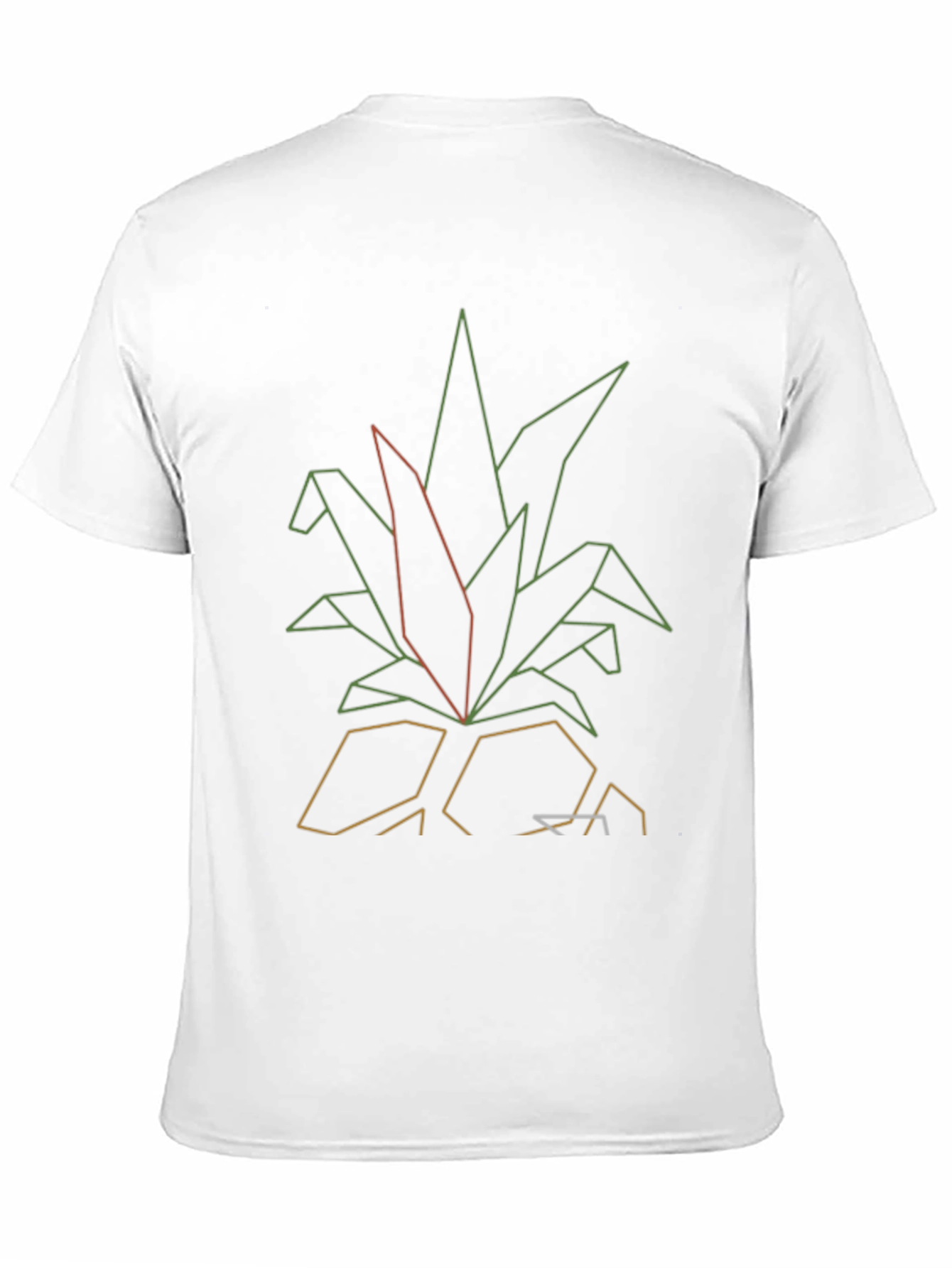 Geometric Pineapple Graphic Tee - Modern Style
