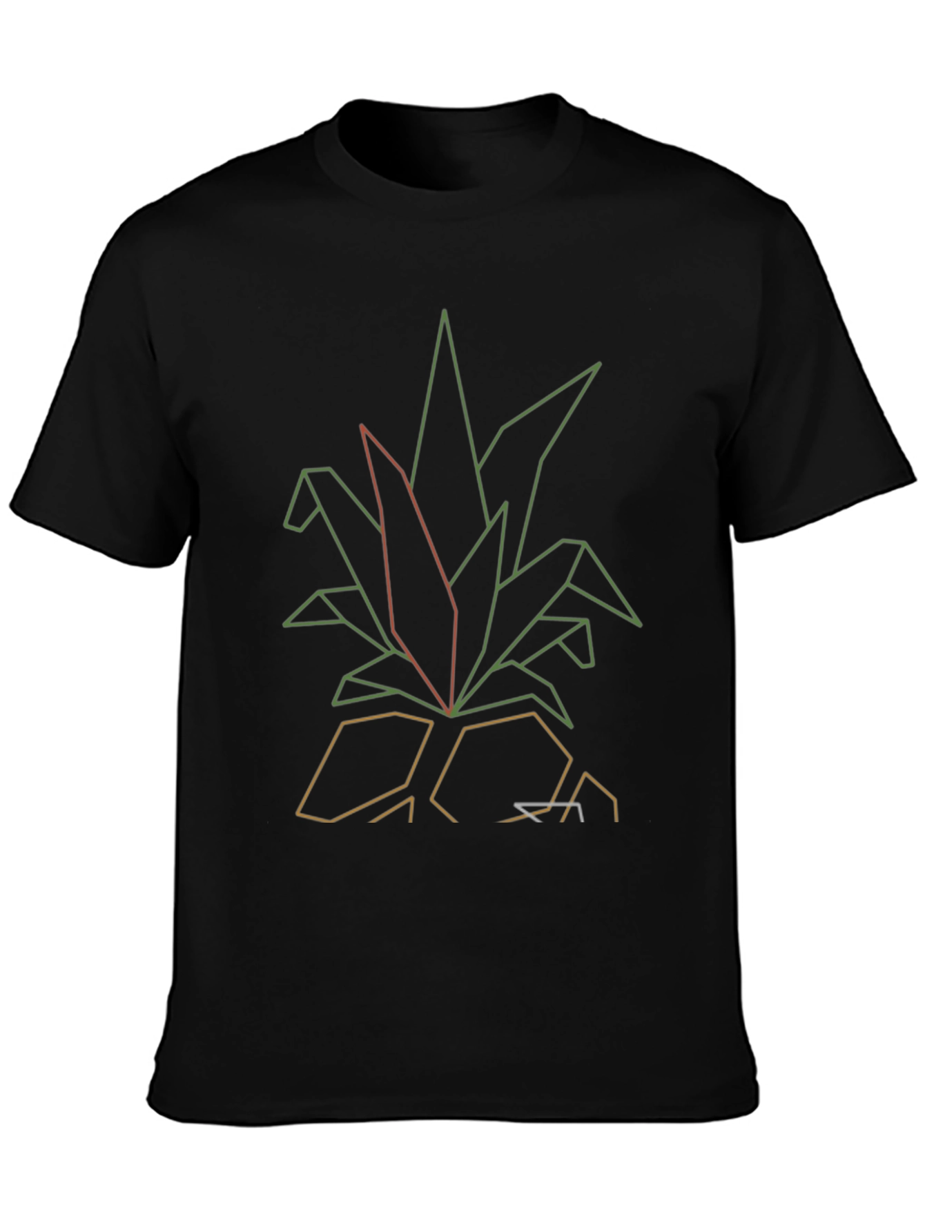 Geometric Pineapple Graphic Tee - Modern Style