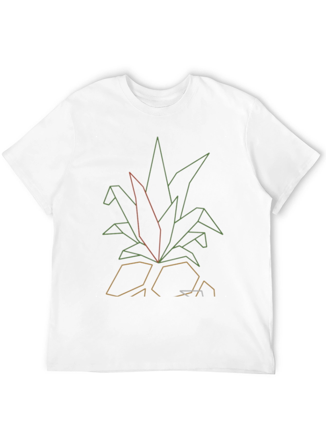 Geometric Pineapple Graphic Tee - Modern Style