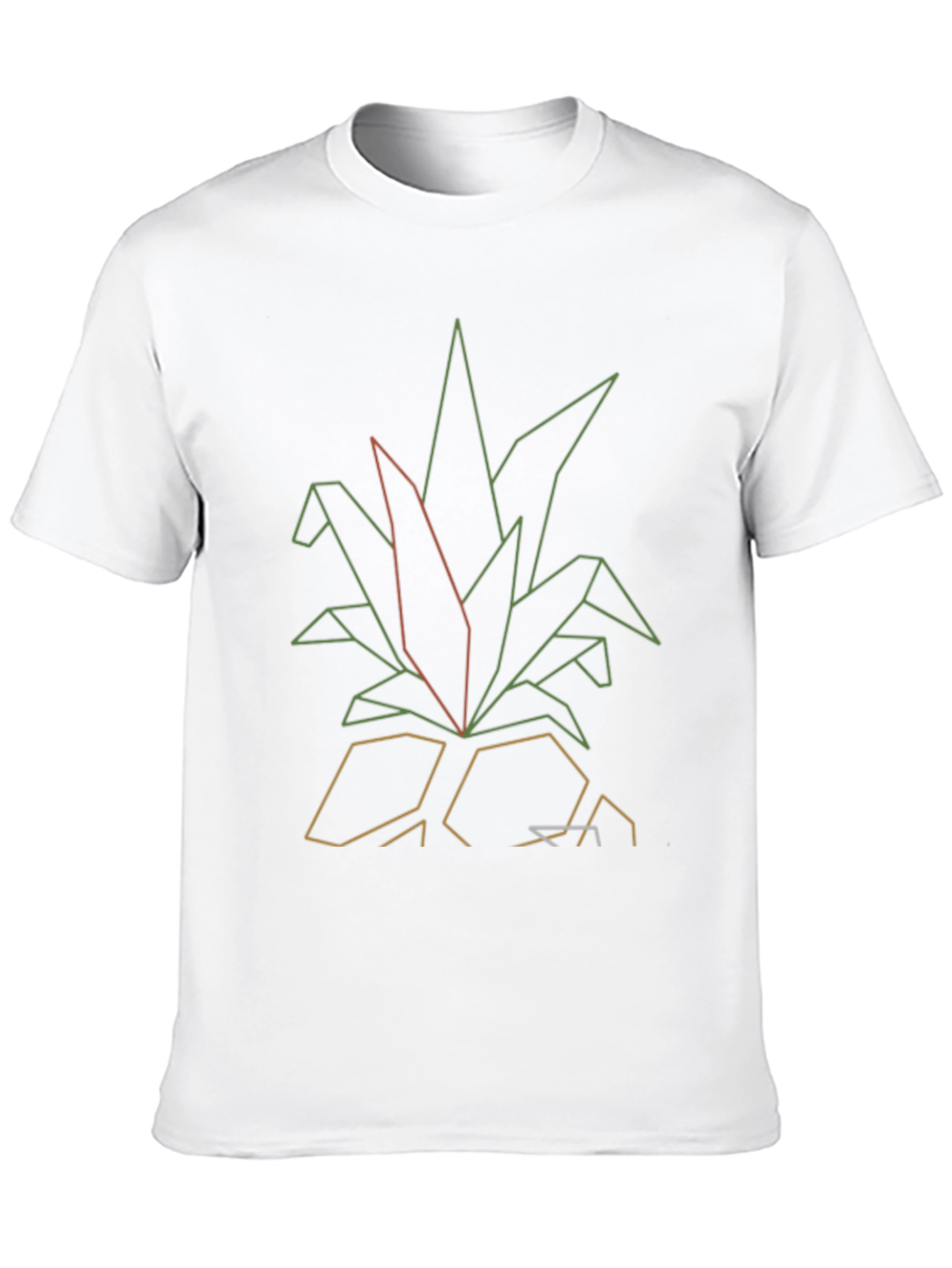 Geometric Pineapple Graphic Tee - Modern Style