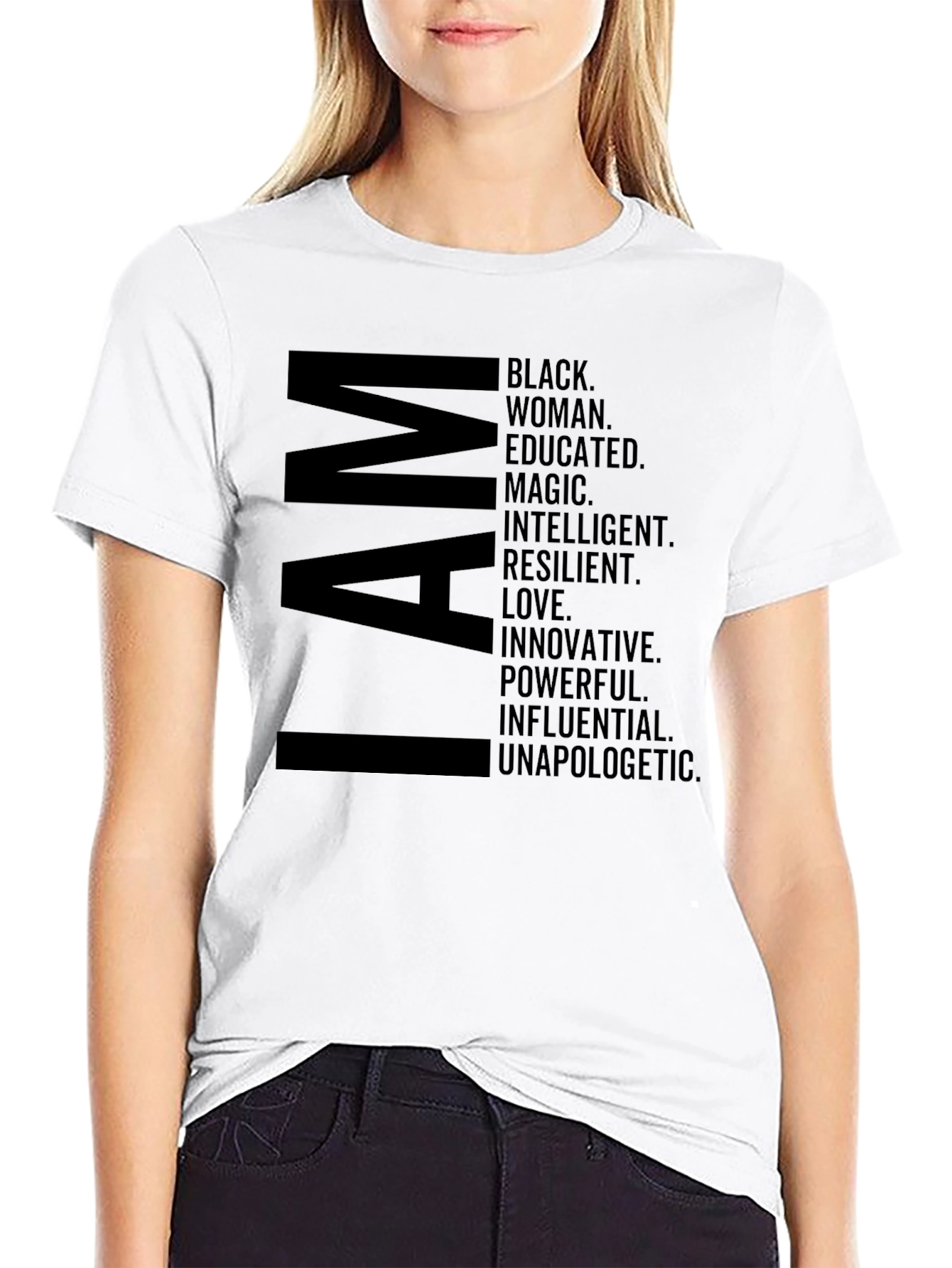 I AM Black Woman Empowering Statement T-Shirt