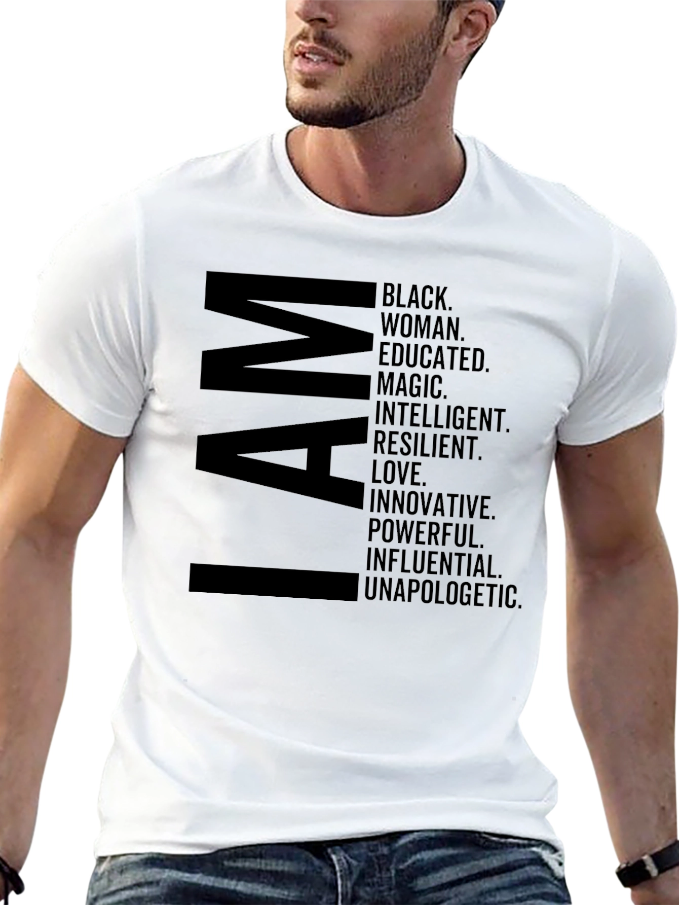 I AM Black Woman Empowering Statement T-Shirt