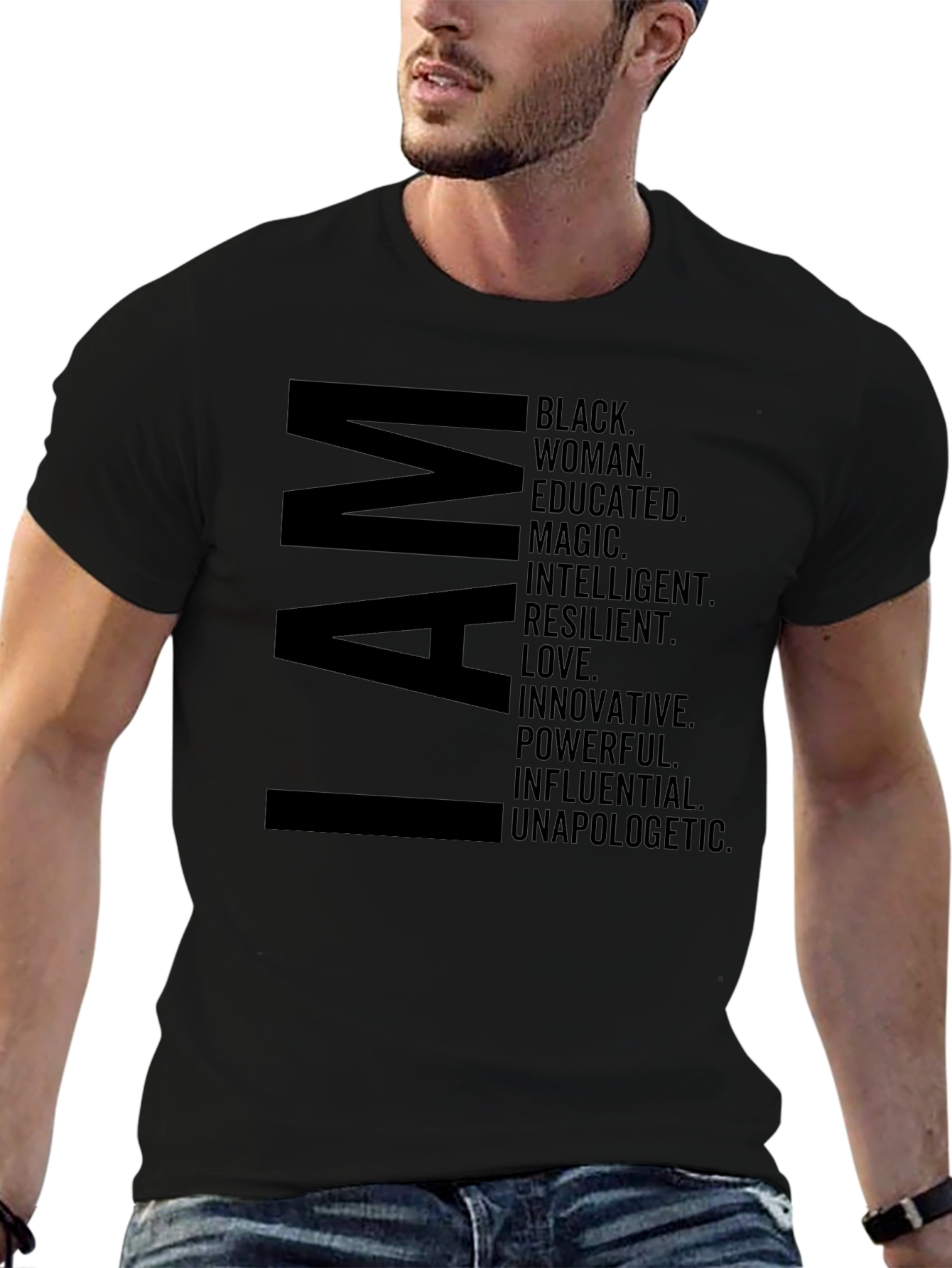 I AM Black Woman Empowering Statement T-Shirt