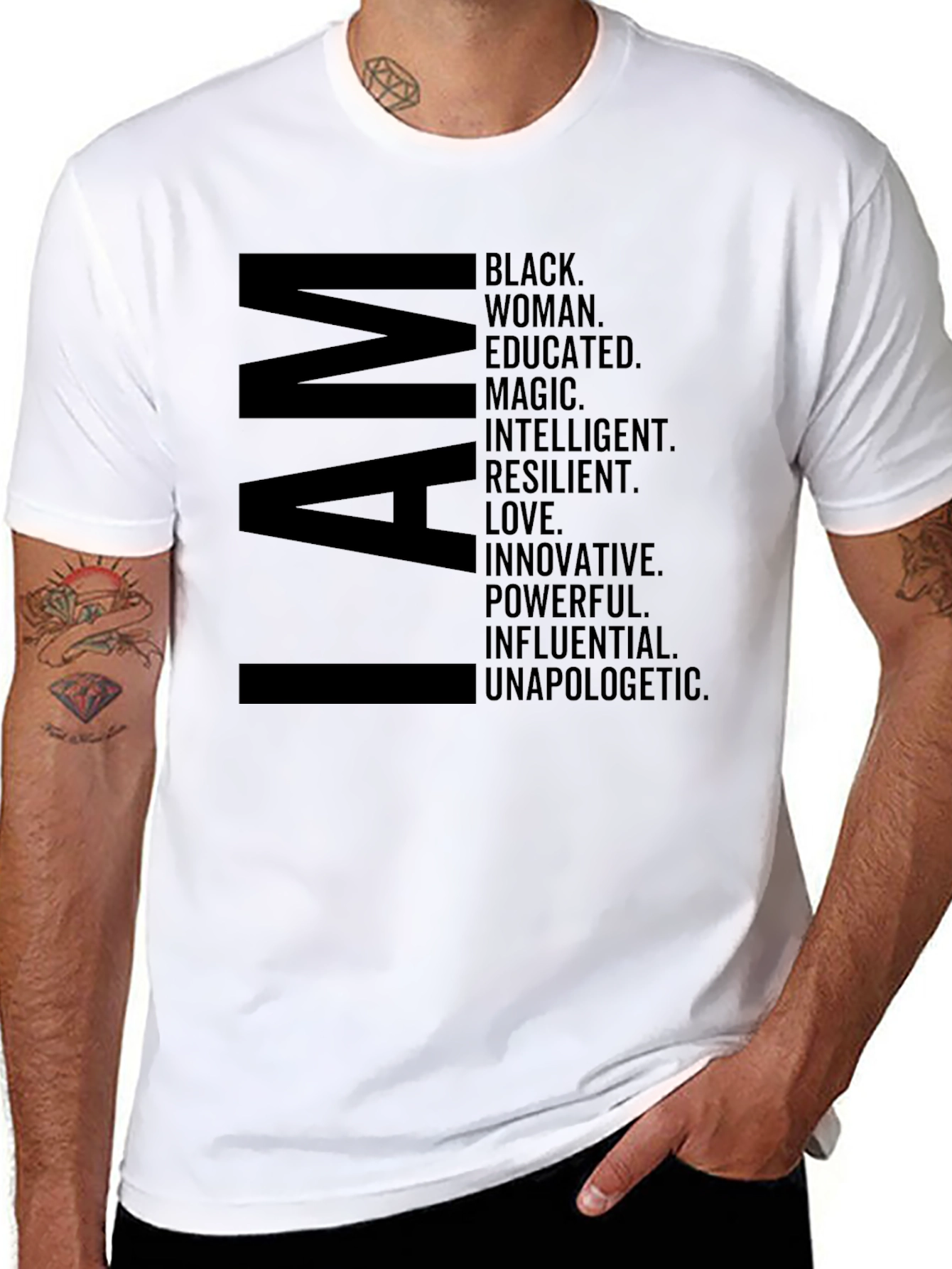 I AM Black Woman Empowering Statement T-Shirt