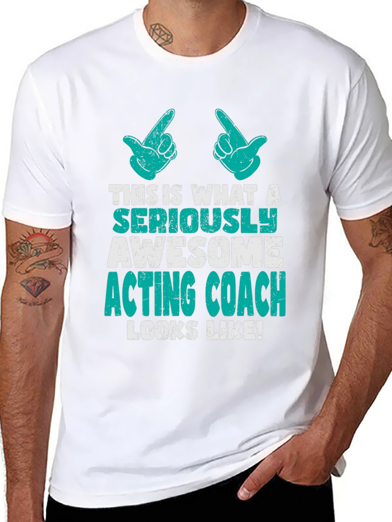 Awesome Acting Coach Graphic Tee - Black Cotton T-Shirt