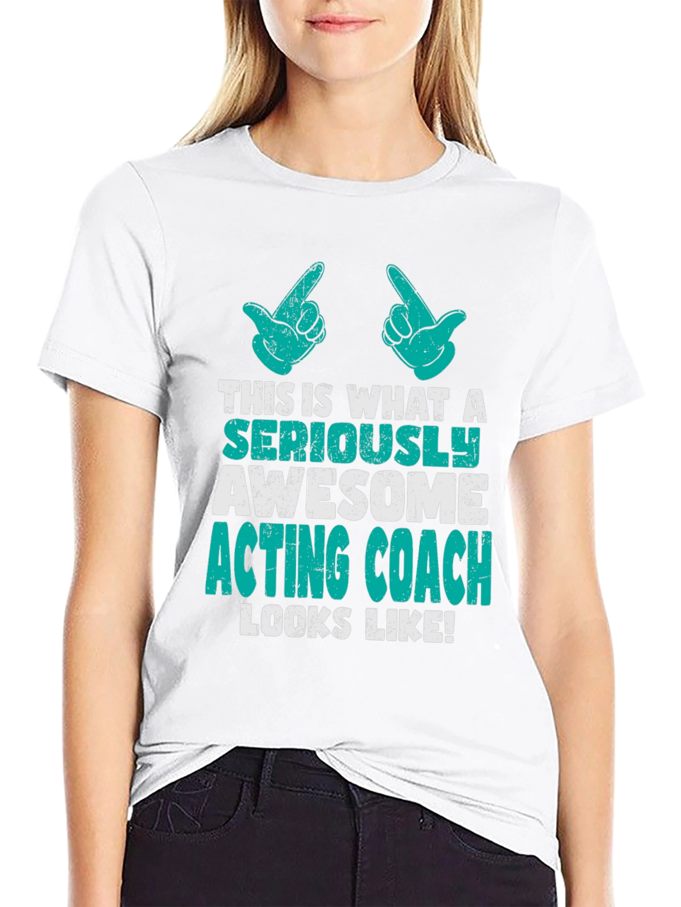 Awesome Acting Coach Graphic Tee - Black Cotton T-Shirt
