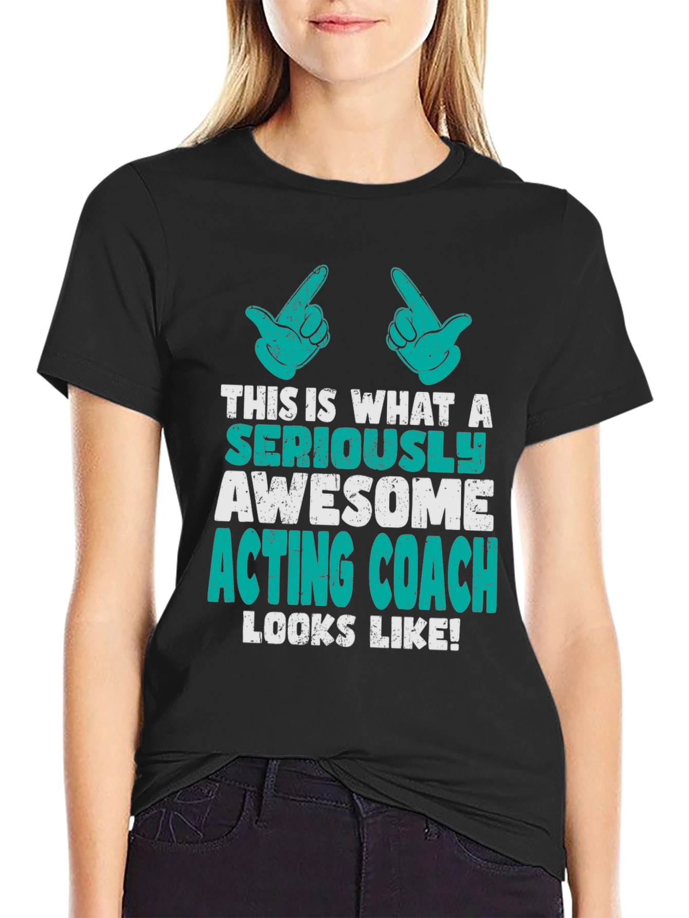 Awesome Acting Coach Graphic Tee - Black Cotton T-Shirt