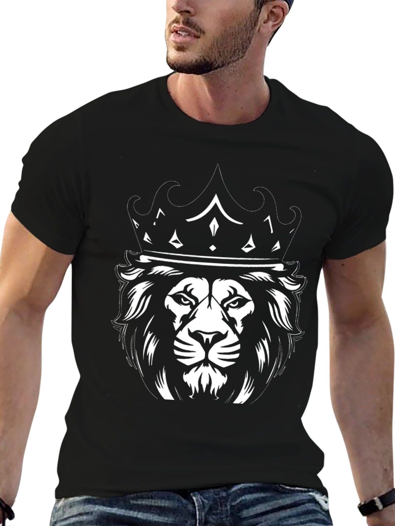 Lion King Graphic Tee - Black Cotton T-Shirt