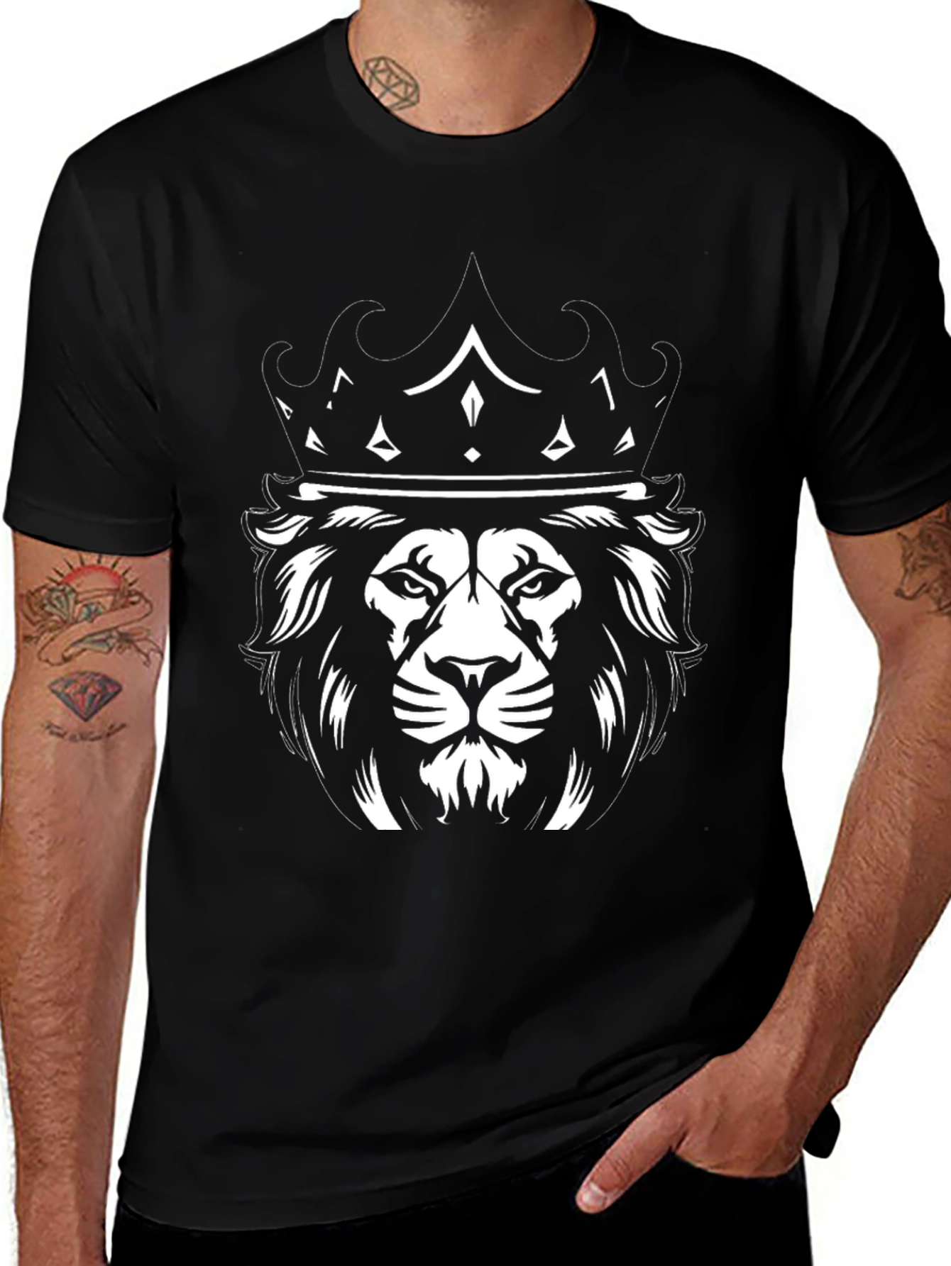 Lion King Graphic Tee - Black Cotton T-Shirt