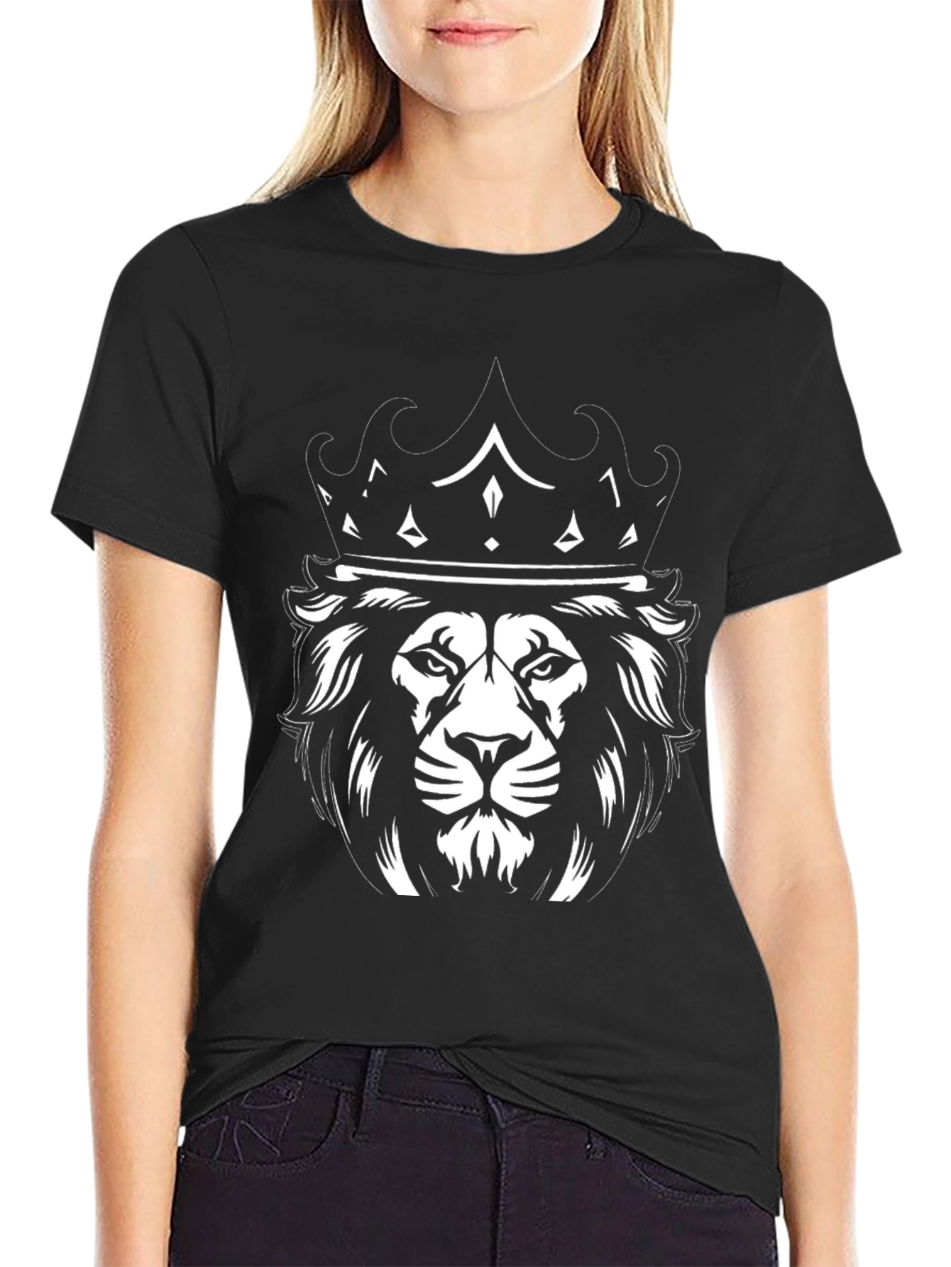 Lion King Graphic Tee - Black Cotton T-Shirt