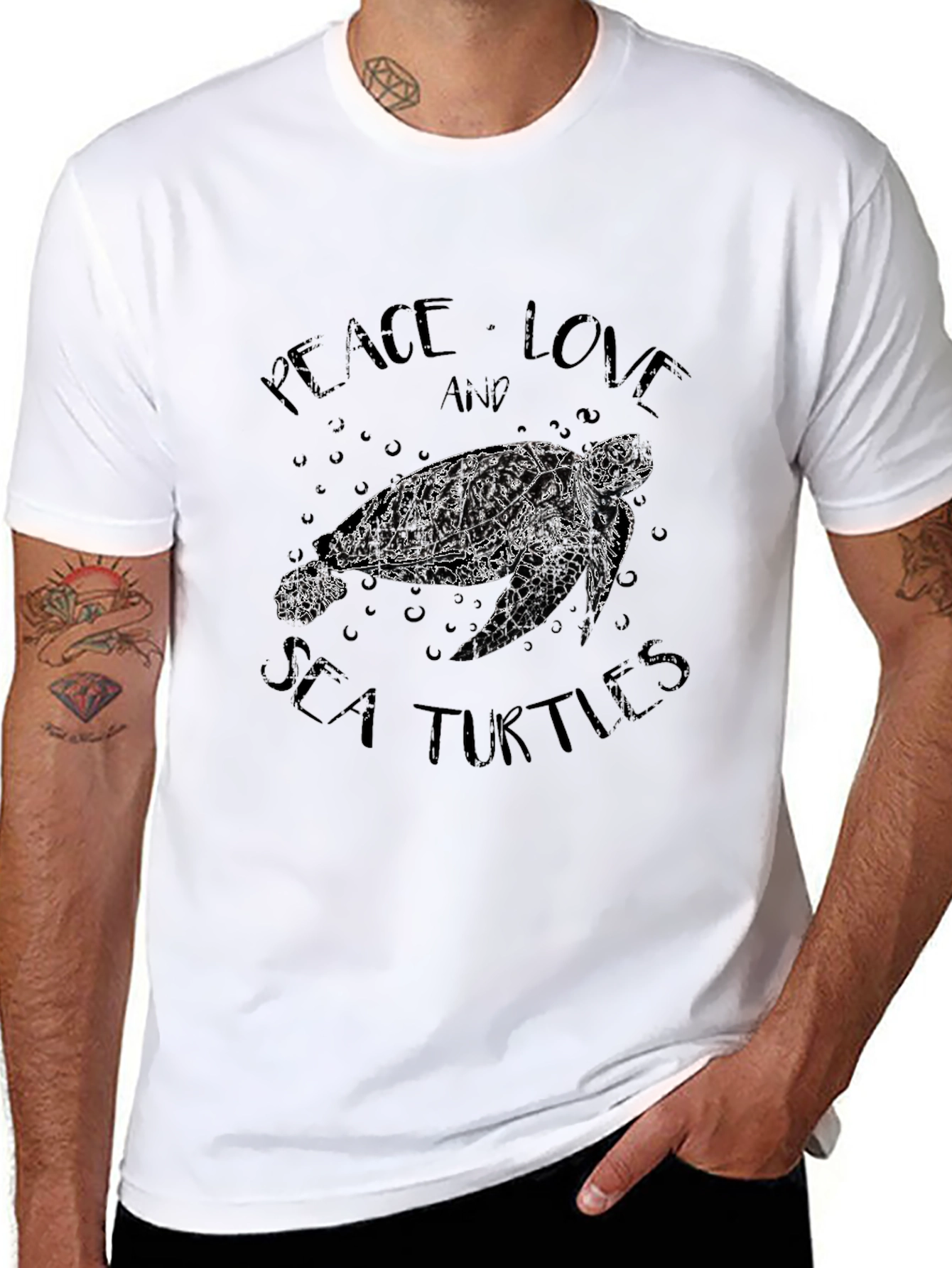 Peace Love Sea Turtles Graphic Tee