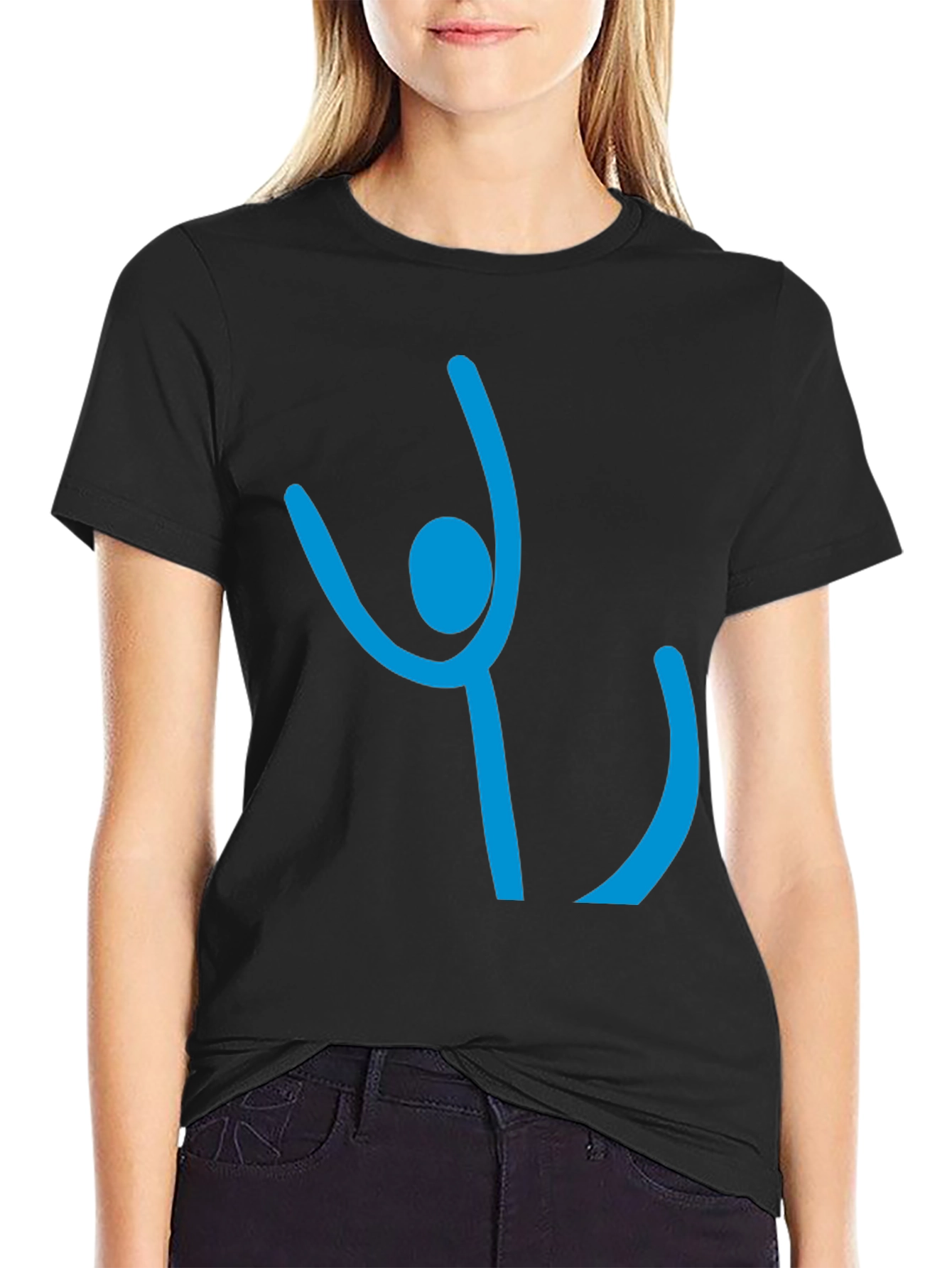 Abstract Gymnast Black T-Shirt