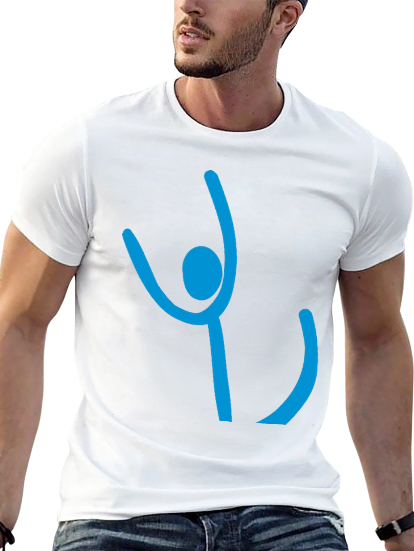 Abstract Gymnast Black T-Shirt
