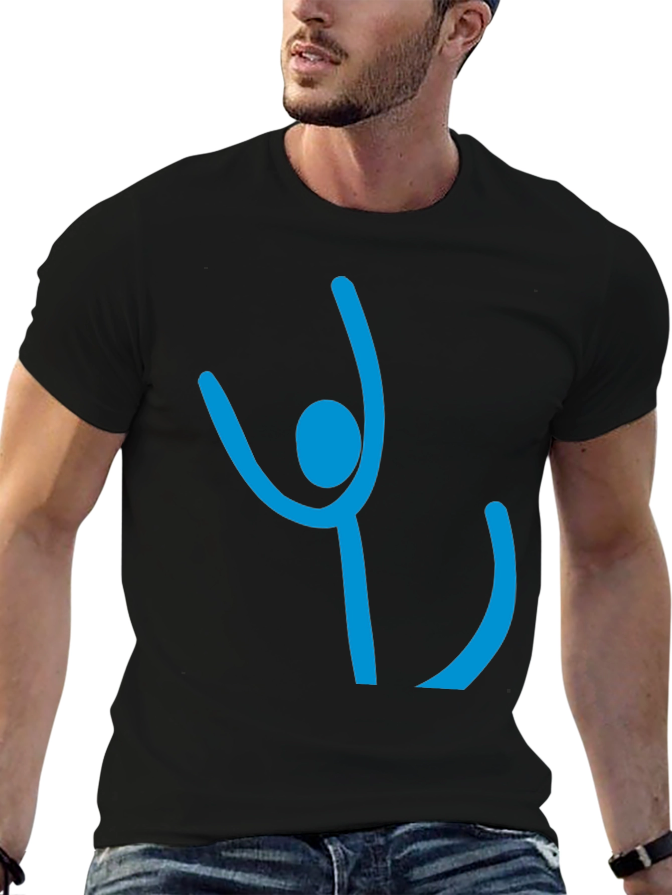 Abstract Gymnast Black T-Shirt