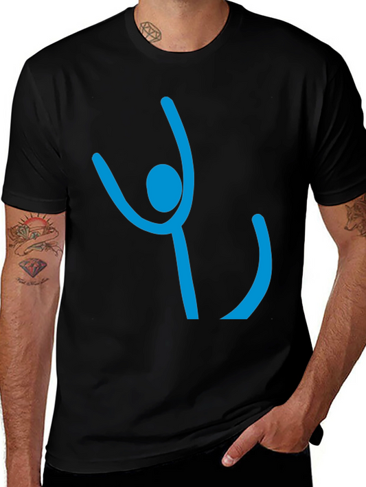 Abstract Gymnast Black T-Shirt