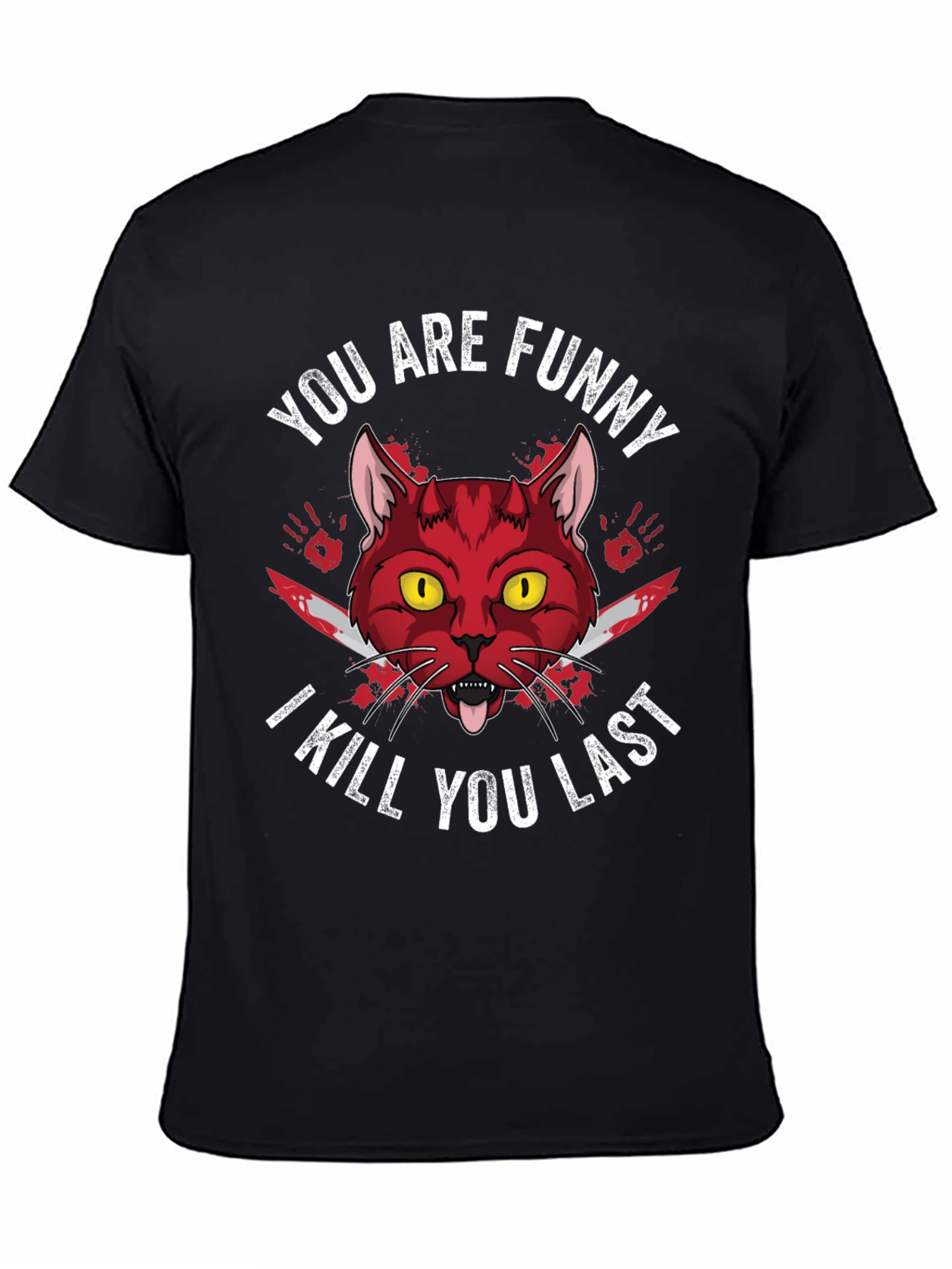 Funny Horror Cat Graphic Tee