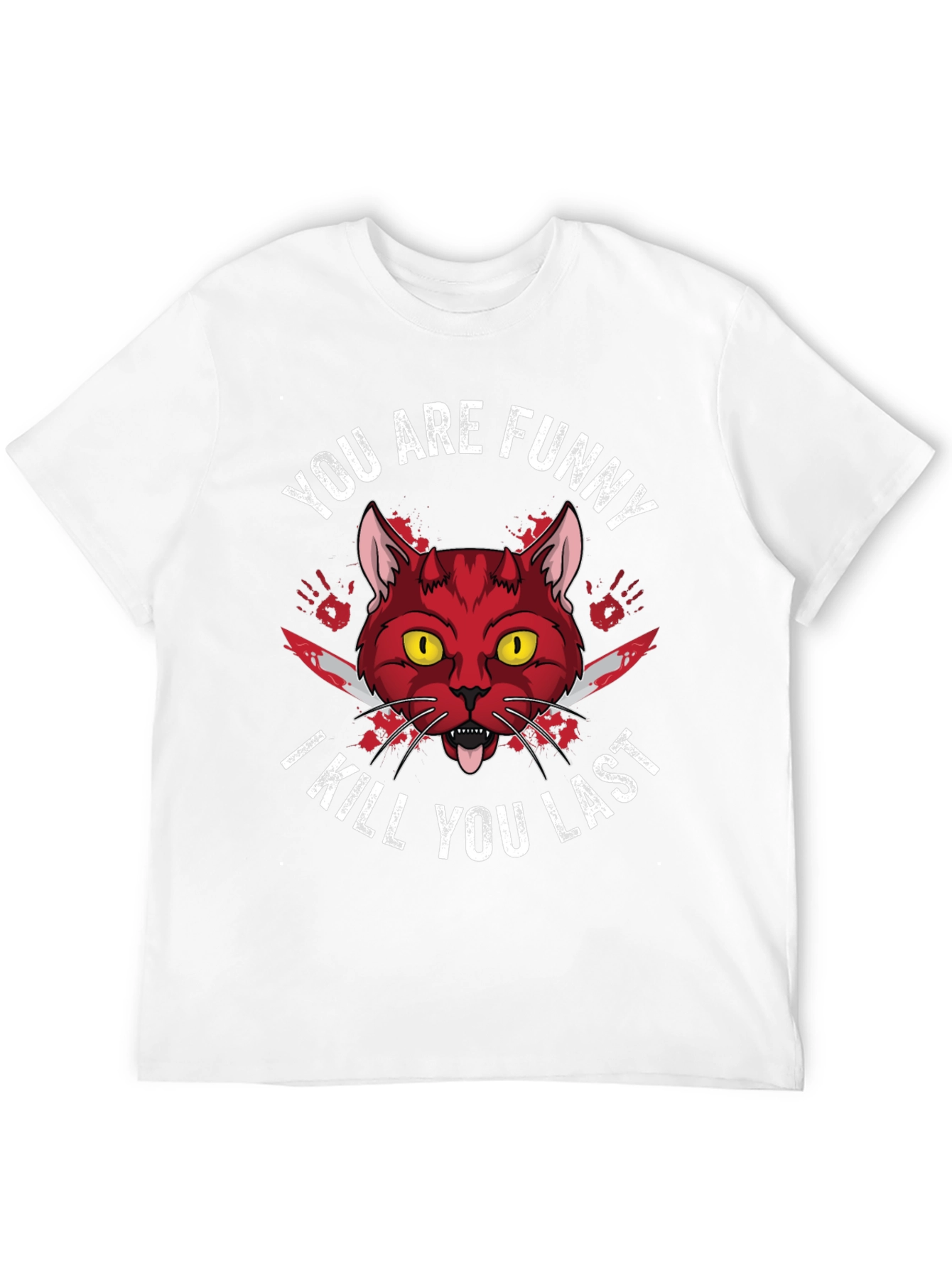 Funny Horror Cat Graphic Tee