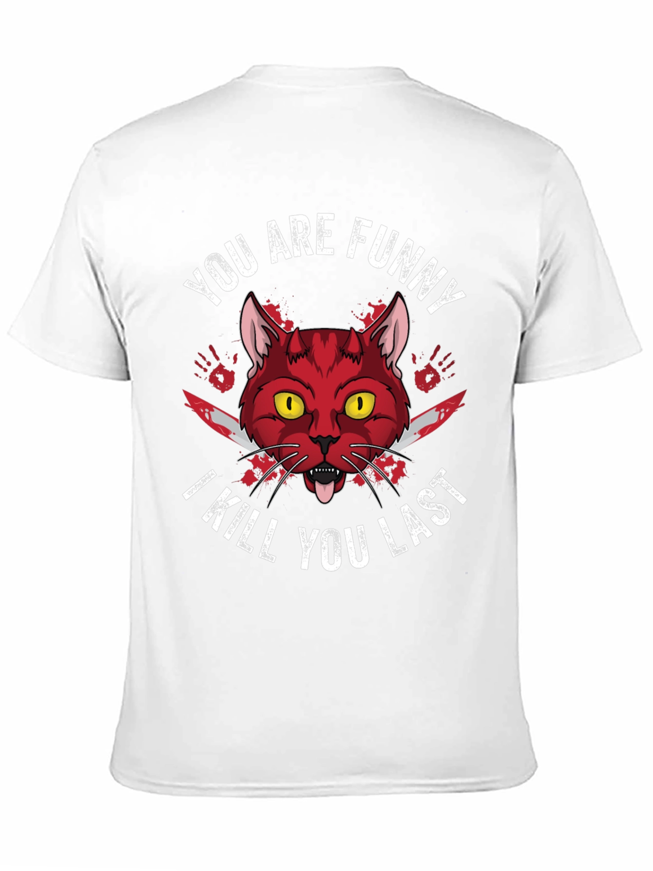 Funny Horror Cat Graphic Tee