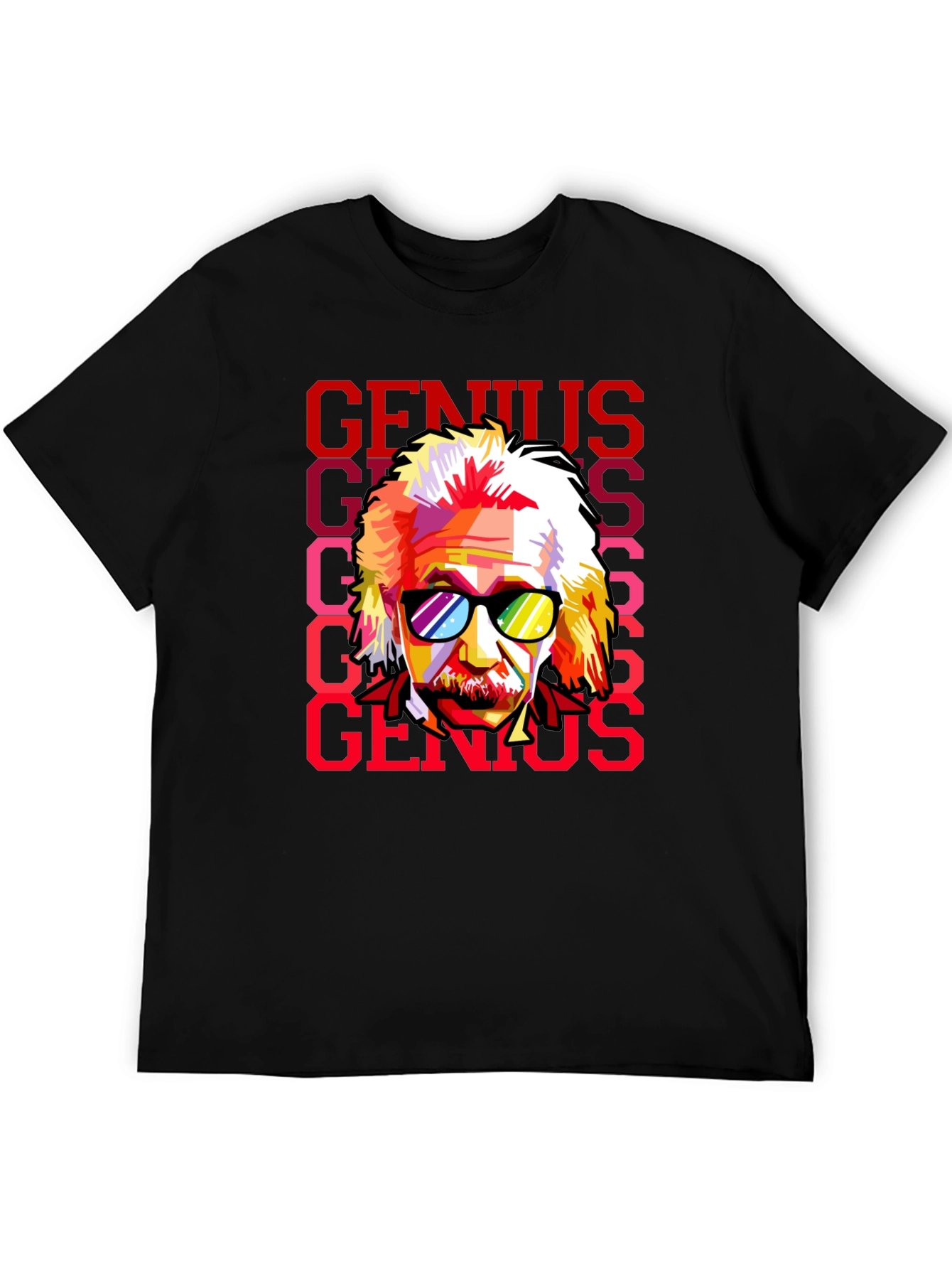Genius Einstein Pop Art Graphic Tee - Black