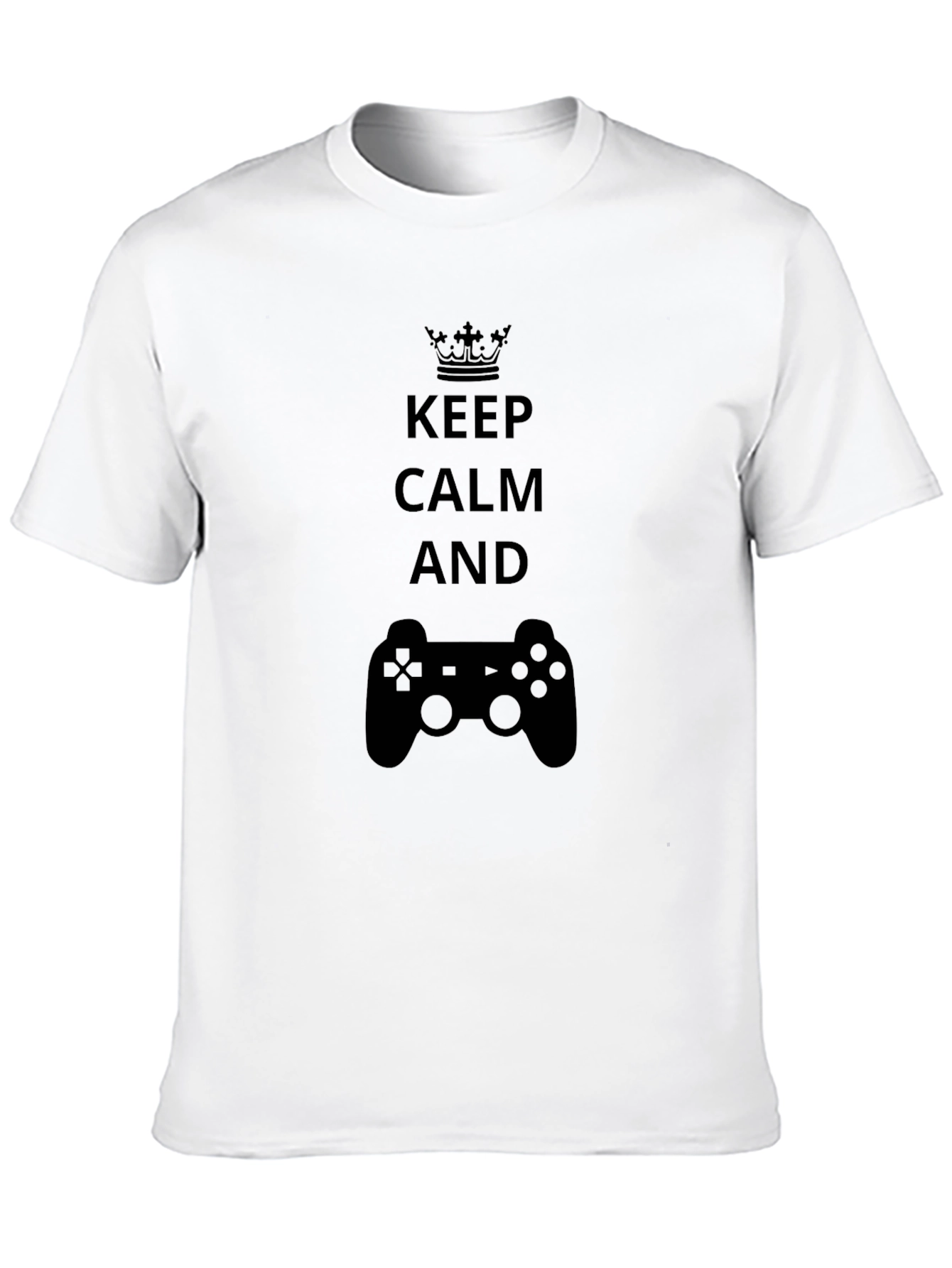 Keep Calm and Game On Black T-Shirt