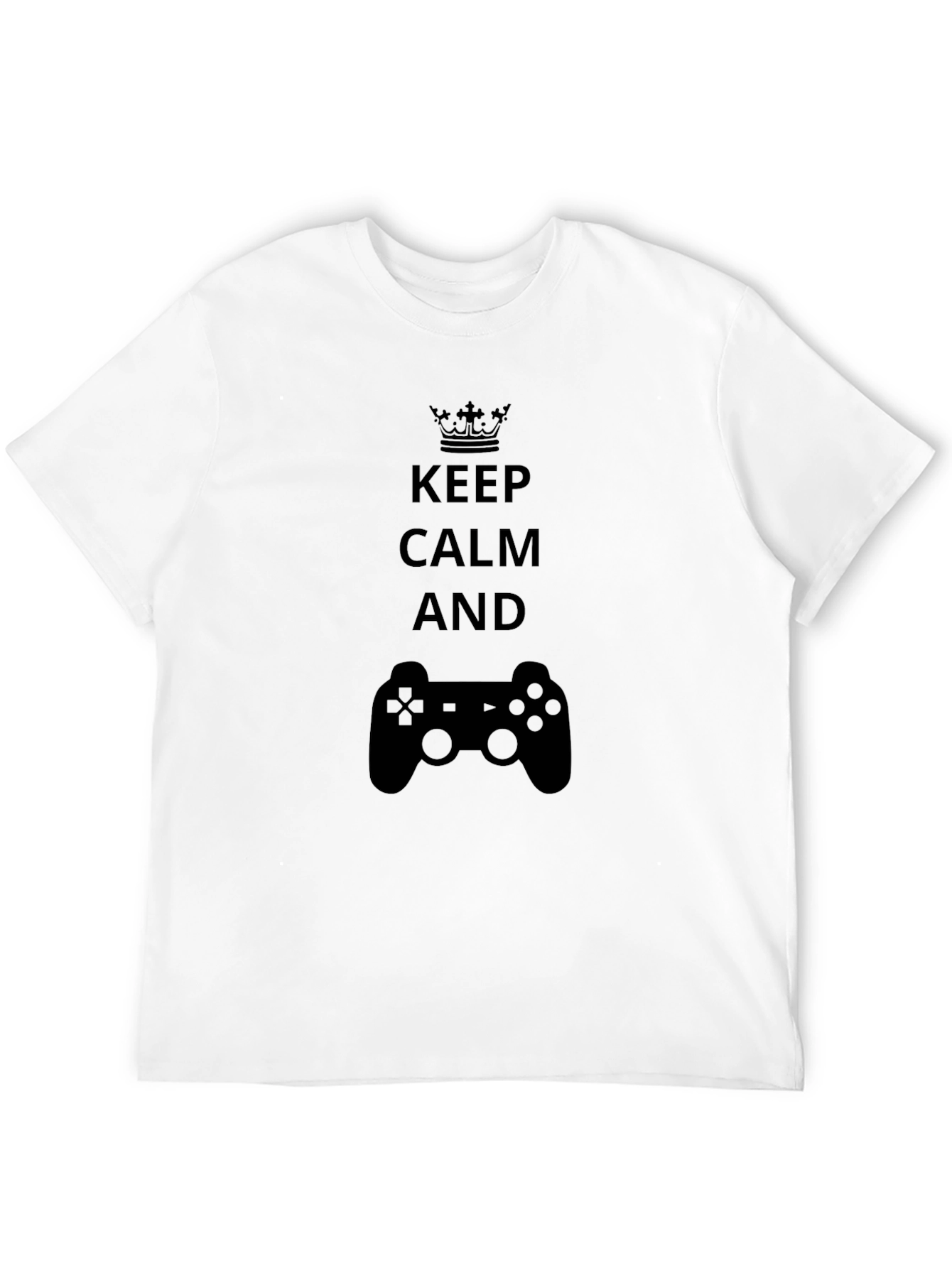 Keep Calm and Game On Black T-Shirt