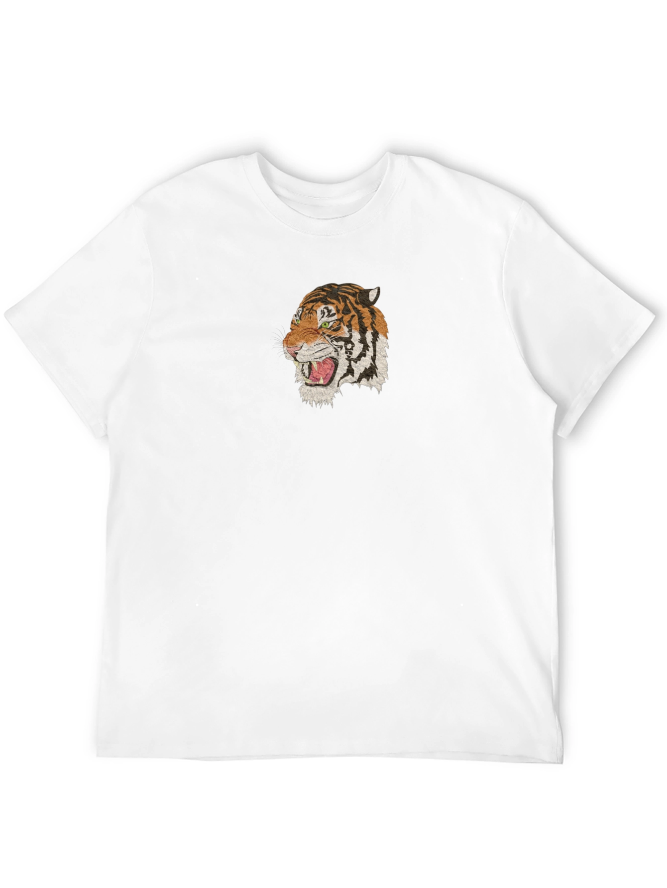 Tiger Embroidery Black T-Shirt