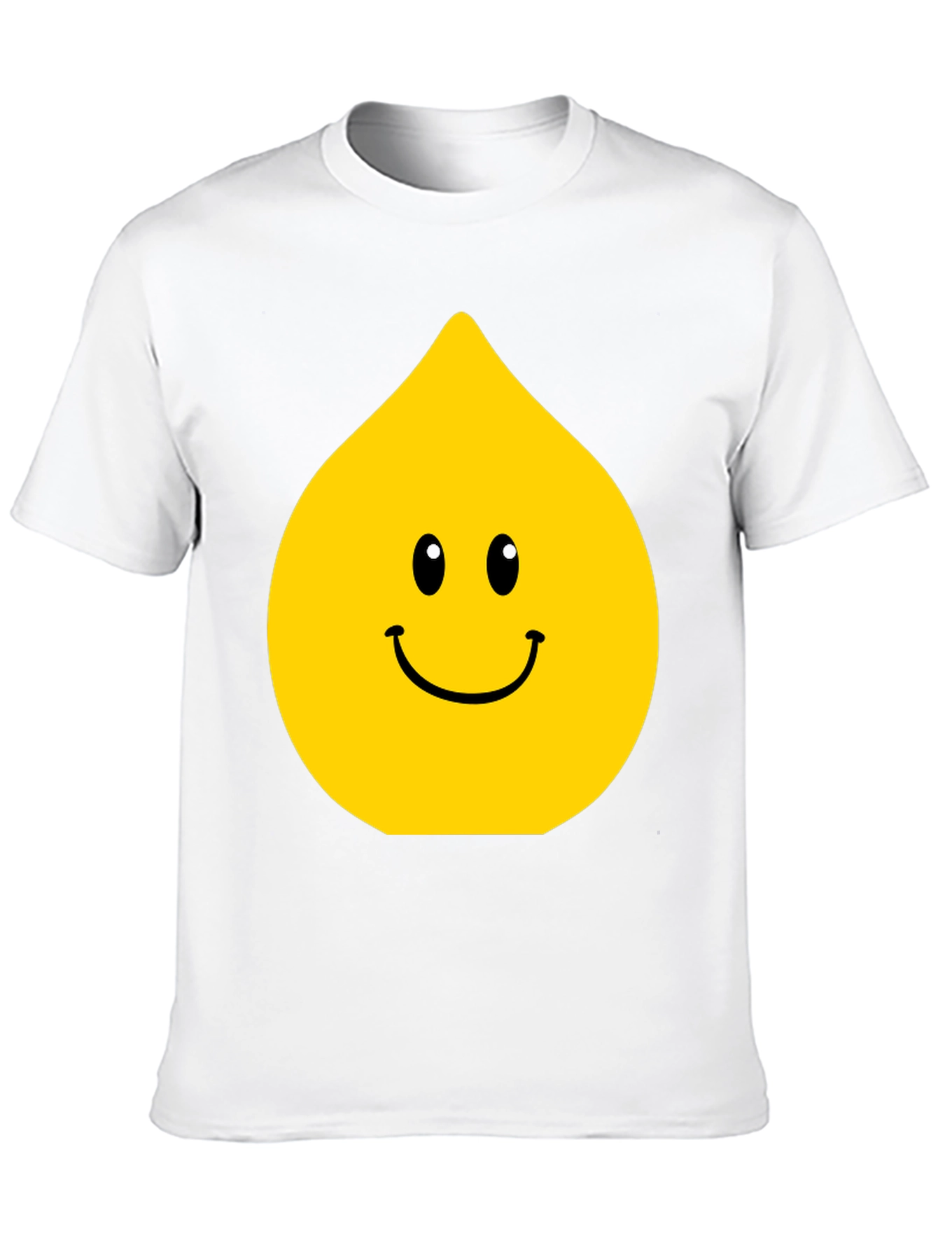 Funny Smiley Face Drop Graphic Black T-Shirt