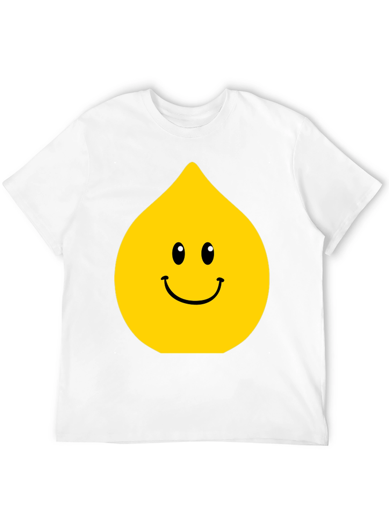 Funny Smiley Face Drop Graphic Black T-Shirt