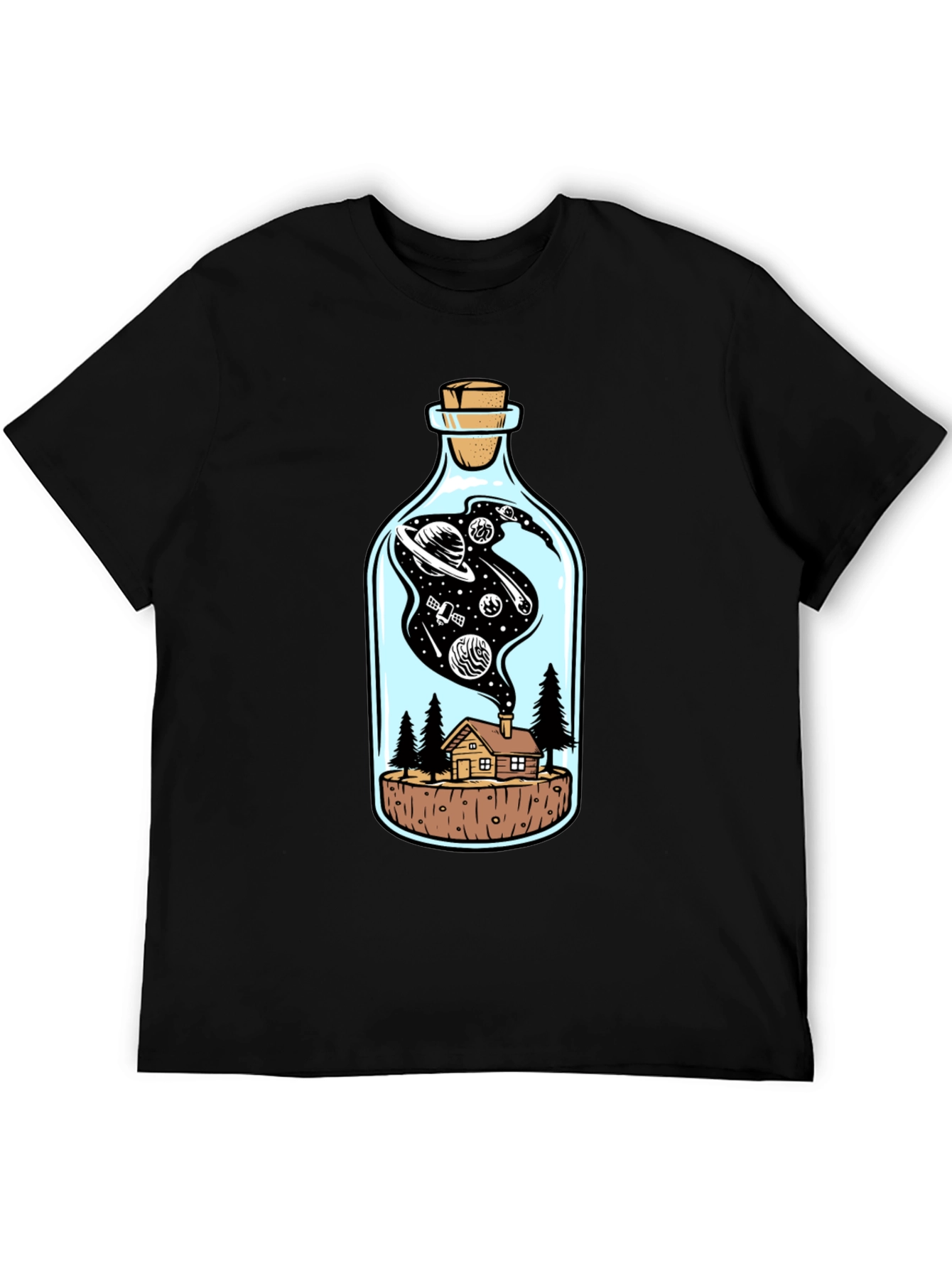 Galaxy in a Bottle Graphic Tee - Black