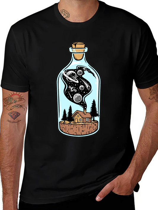 Galaxy in a Bottle Graphic Tee - Black