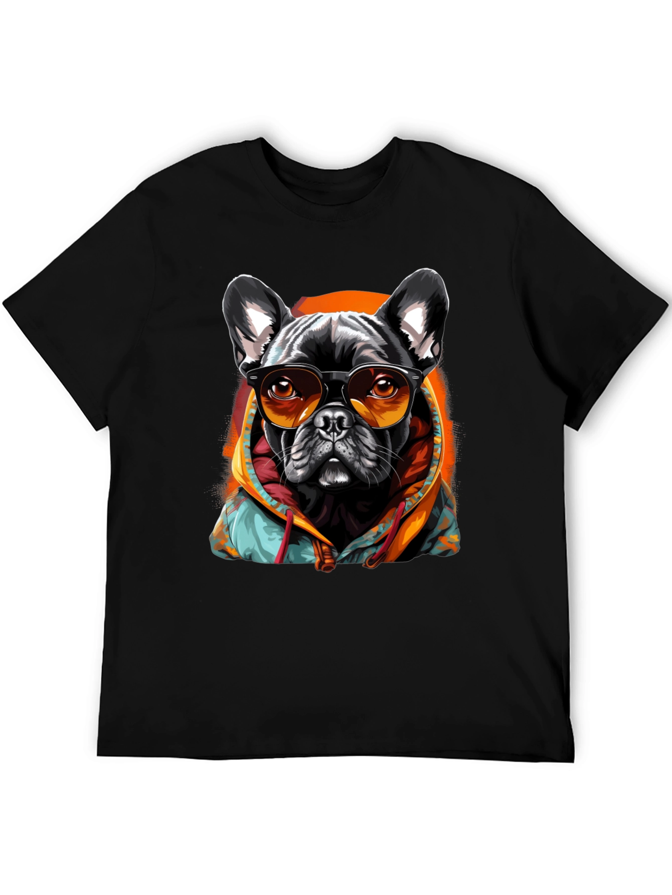 Cool French Bulldog Hoodie T-Shirt – Funny Dog Streetwear Graphic Tee
