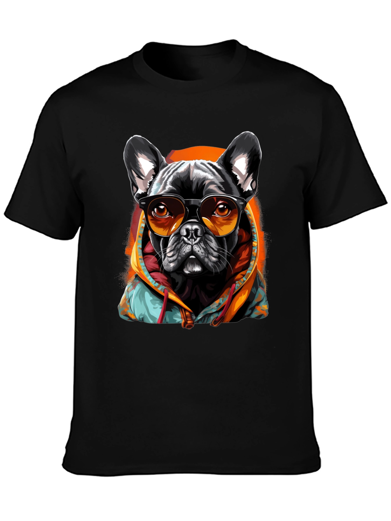 Cool French Bulldog Hoodie T-Shirt – Funny Dog Streetwear Graphic Tee
