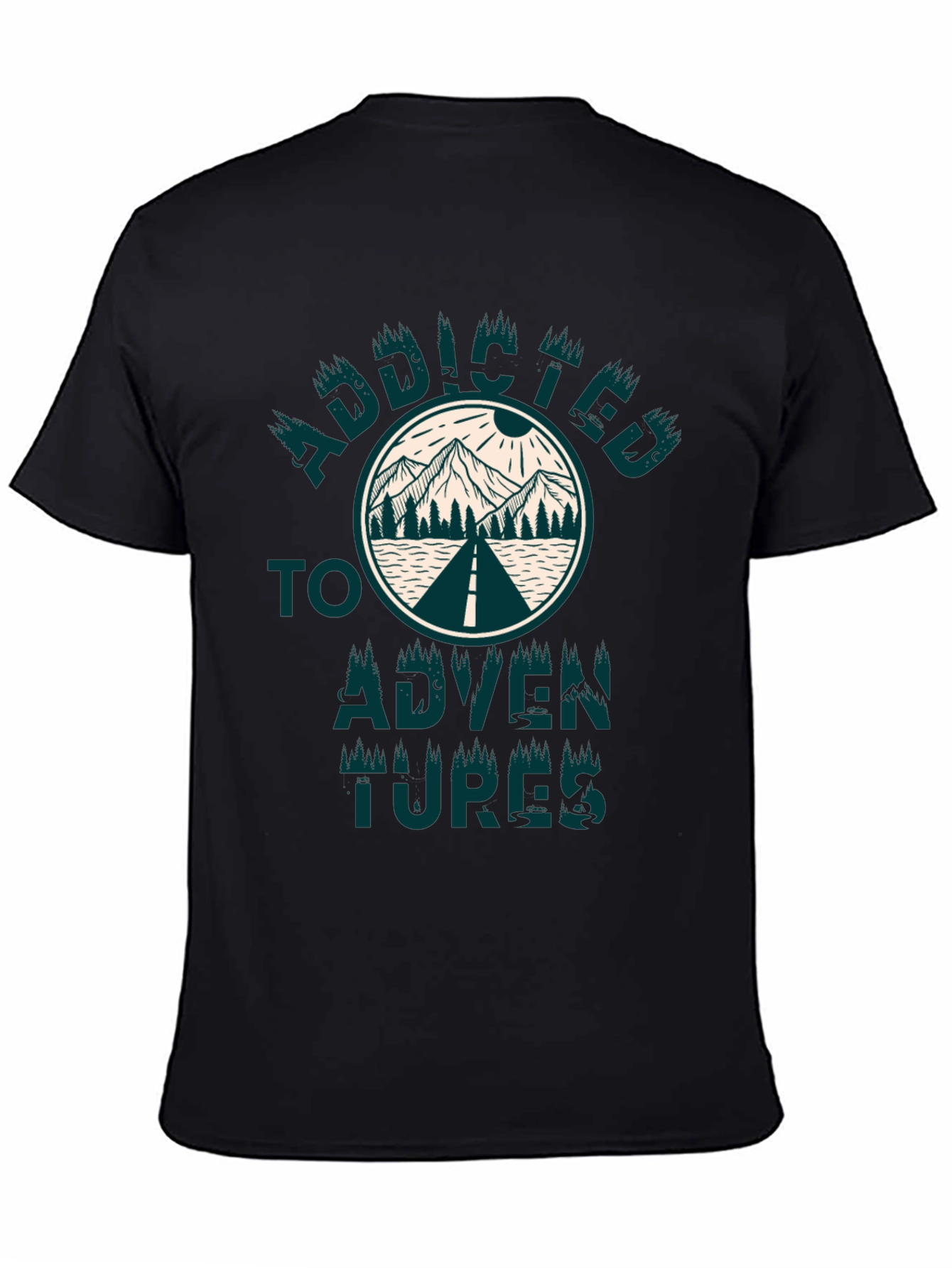 Addicted to Adventures Graphic Tee - Black