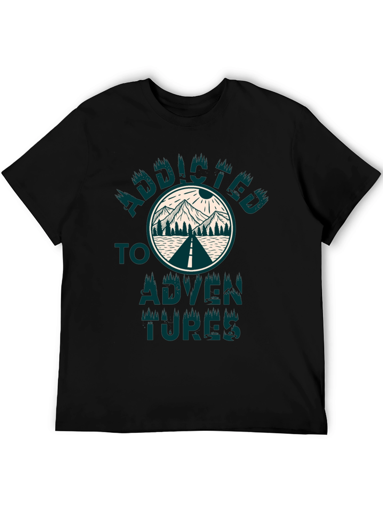 Addicted to Adventures Graphic Tee - Black