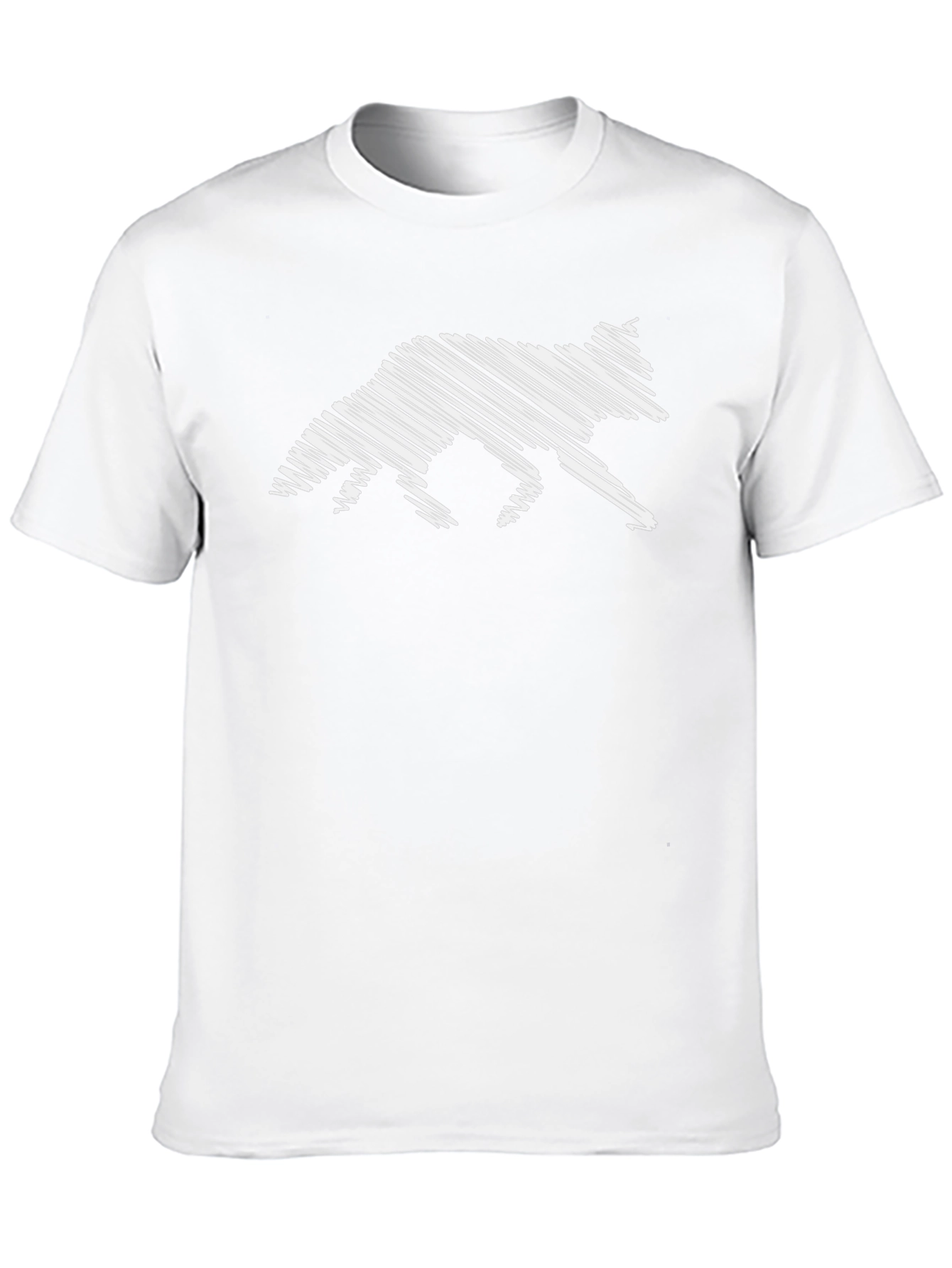 Abstract Fox Graphic Tee - Black Cotton T-Shirt