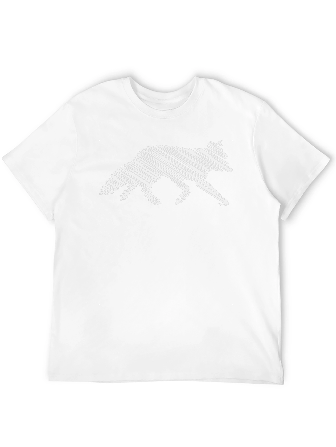 Abstract Fox Graphic Tee - Black Cotton T-Shirt